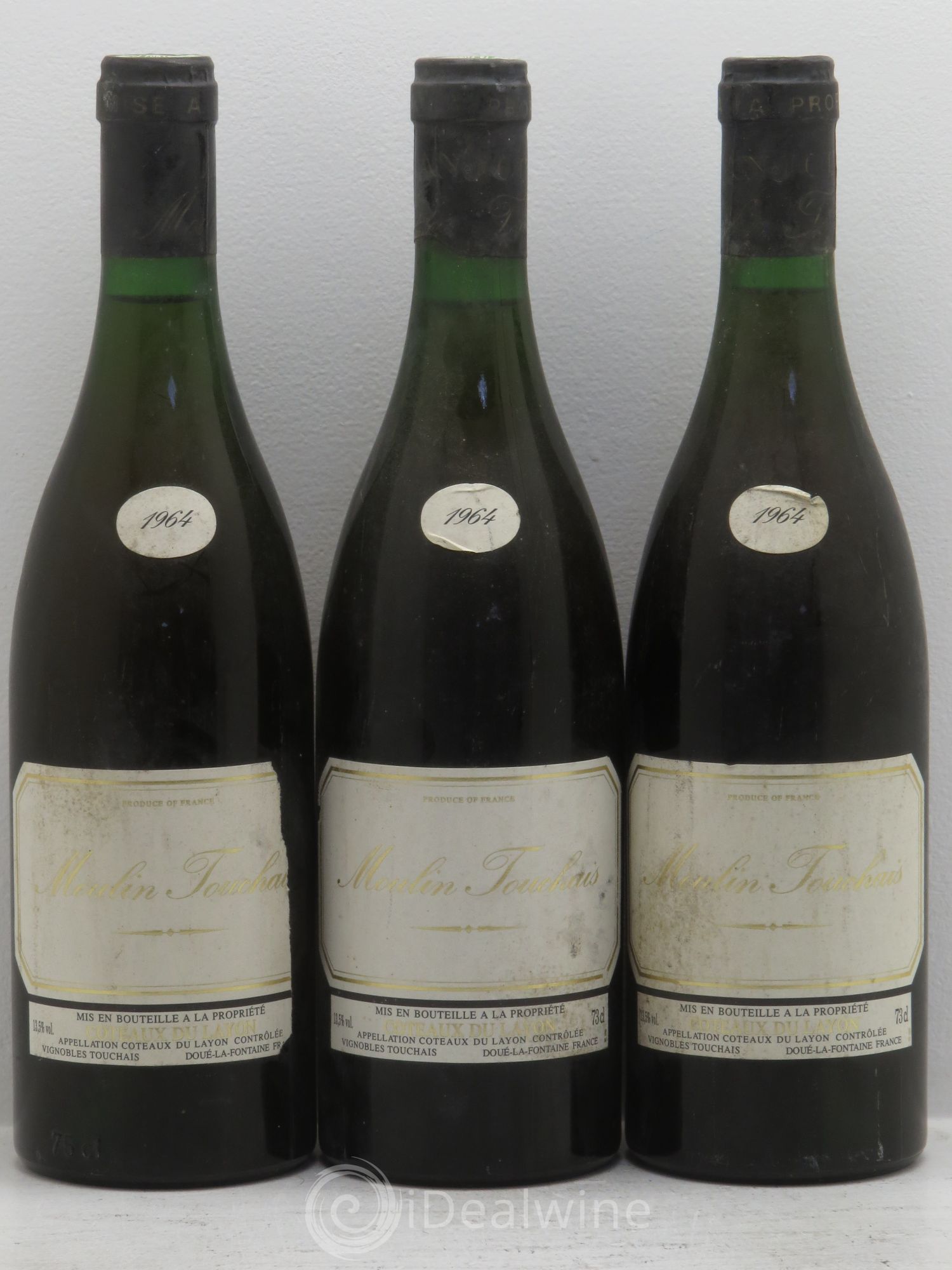 Coteaux du Layon Moulin du Touchais 1964 - Lotto di 3 bottiglie - 0