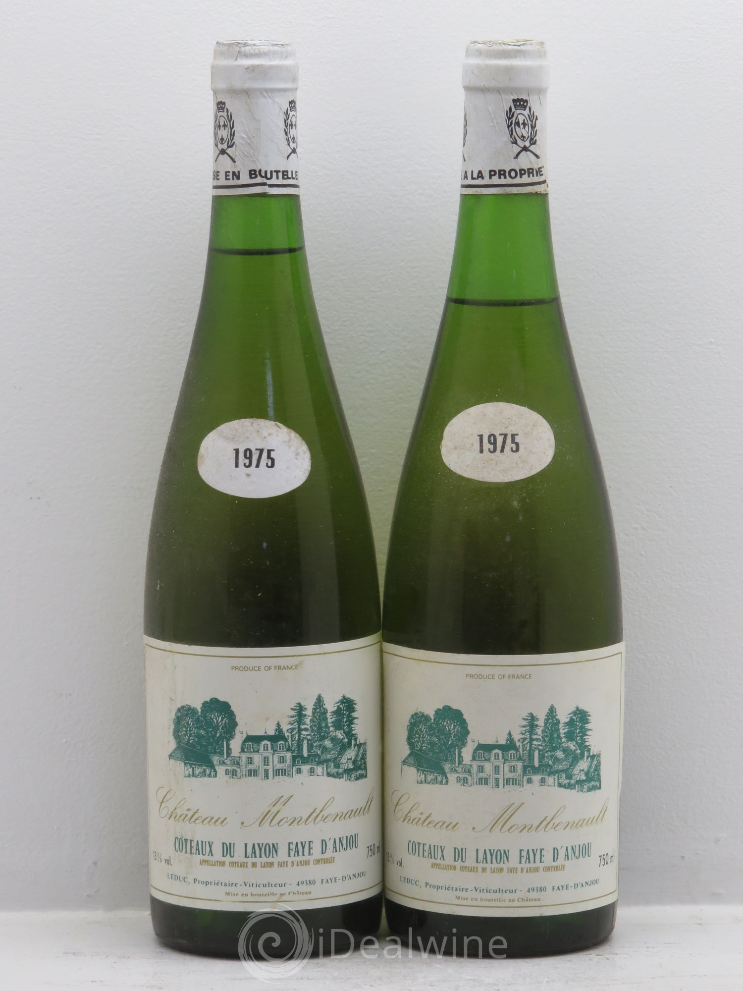 Coteaux du Layon Faye Château Montbenault 1975 - Lotto di 2 bottiglie - 0