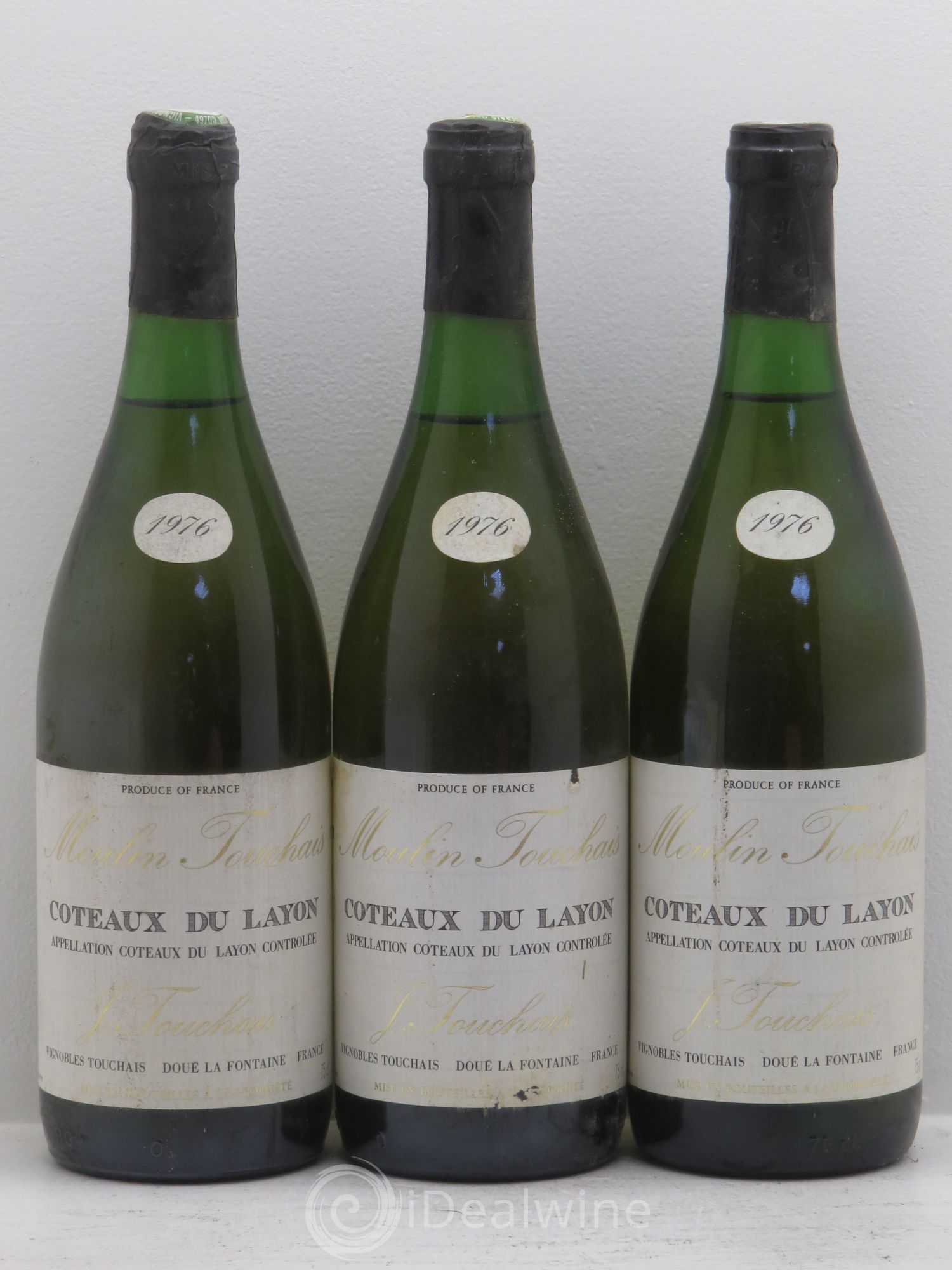 Coteaux du Layon Moulin du Touchais 1976 - Lotto di 3 bottiglie - 0