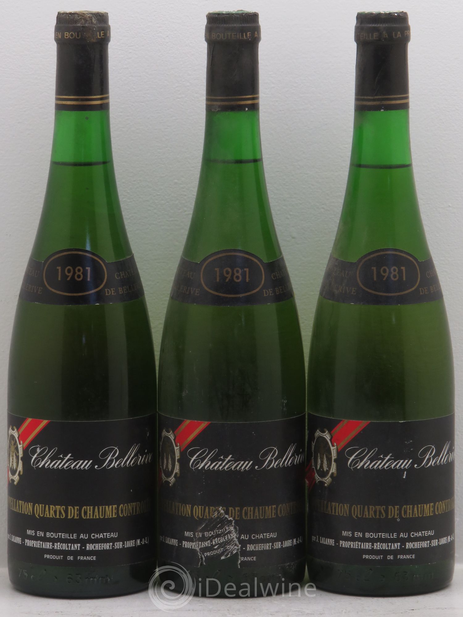 Quarts de Chaume Lalanne Château de Bellerive 1981 - Lotto di 3 bottiglie - 0