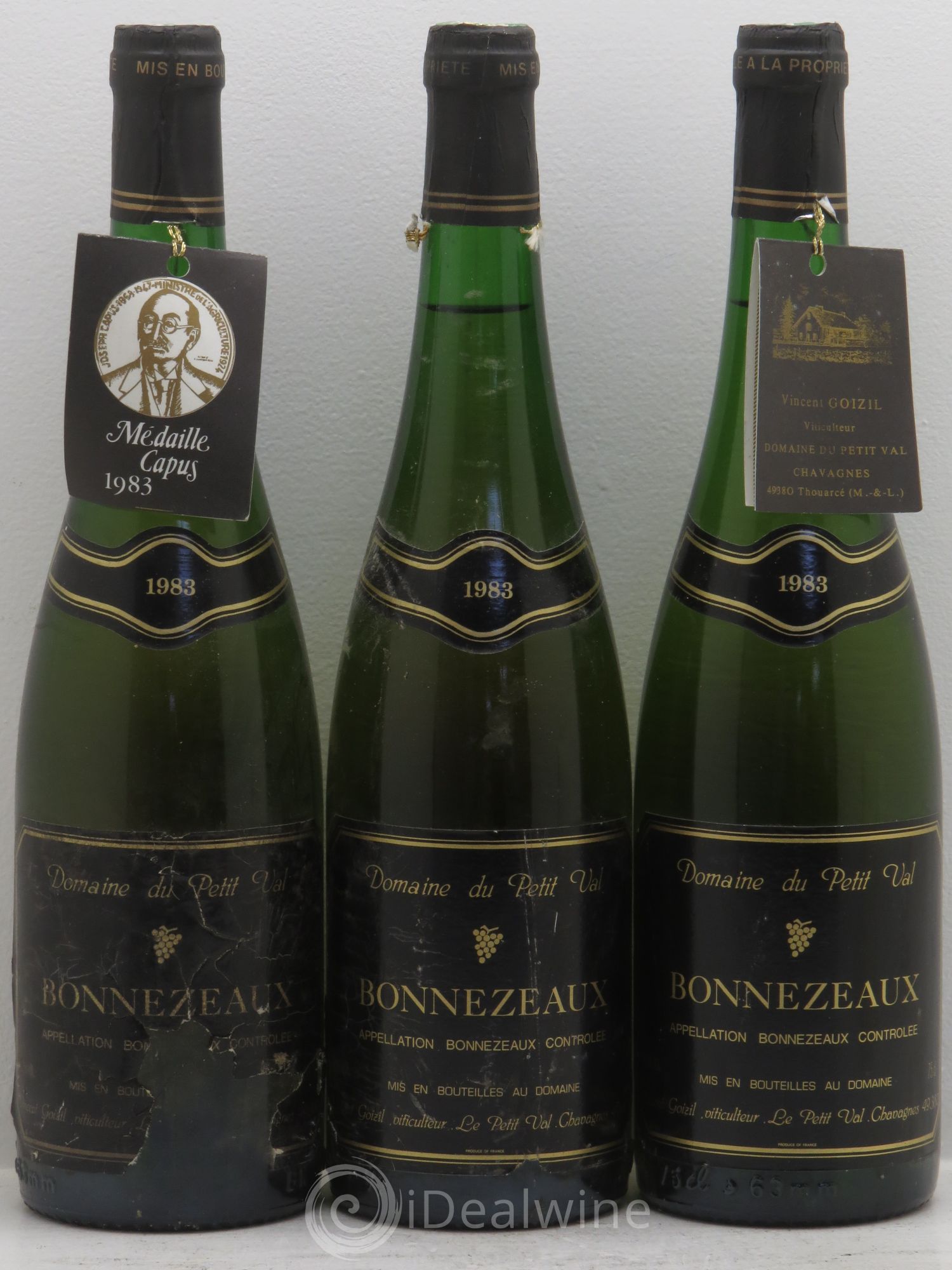 Bonnezeaux Domaine du Petit Val (sans prix de réserve) 1983 - Lotto di 3 bottiglie - 0