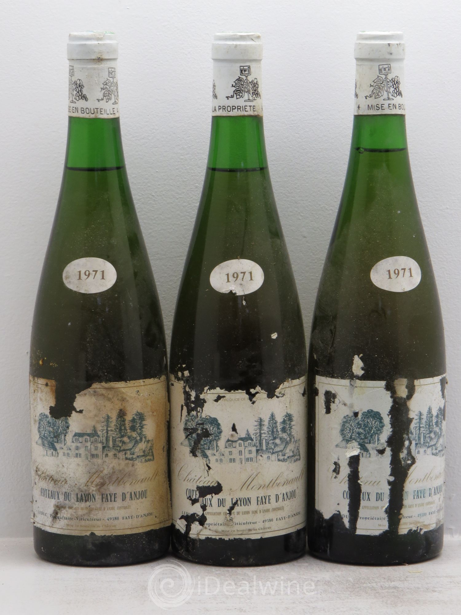 Coteaux du Layon Faye d'Anjou 1971 - Lotto di 3 bottiglie - 0