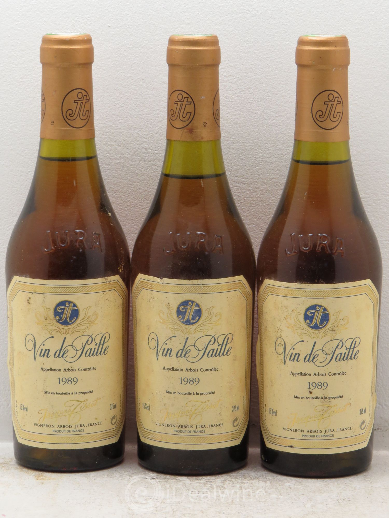 Côtes du Jura Vin de Paille Jacques Tissot 1989 - Posten von 3 Demi-Flaschen - 0