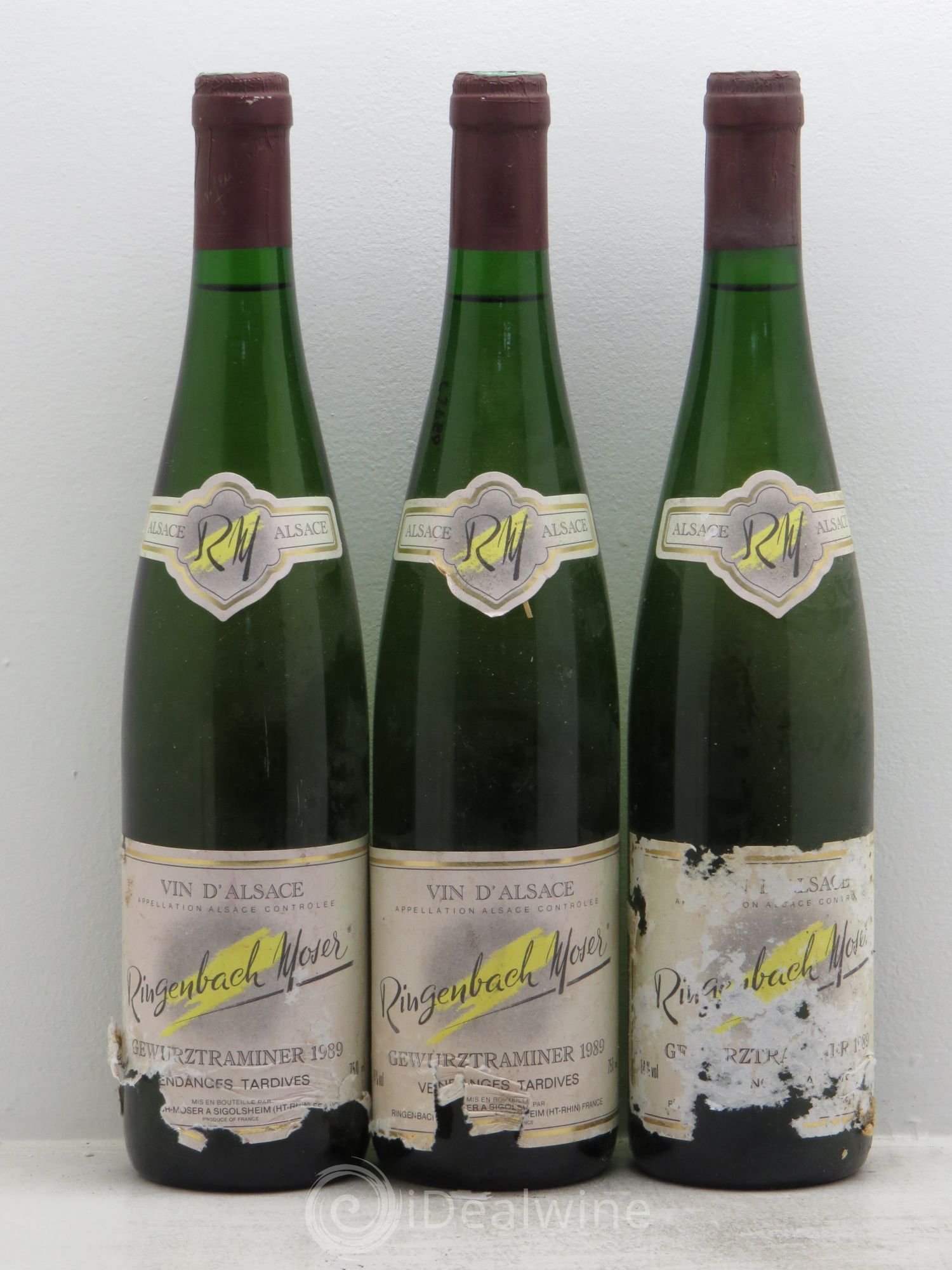 Gewurztraminer Vendanges Tardives Ringenbach Moser 1989 - Lot de 3 bouteilles - 0