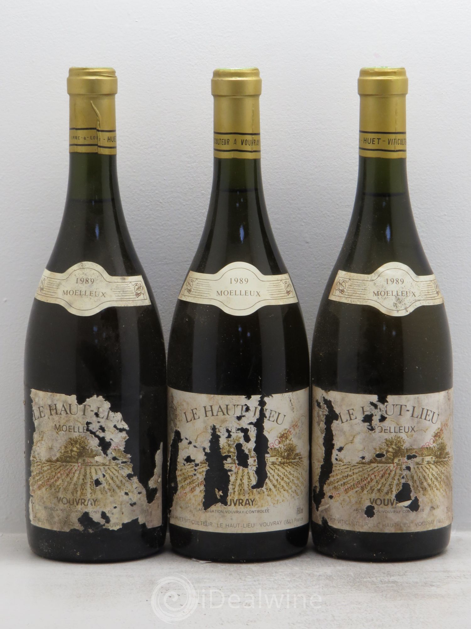 Vouvray Le Haut-Lieu Moelleux Domaine Huet 1989 - Lotto di 3 bottiglie - 0