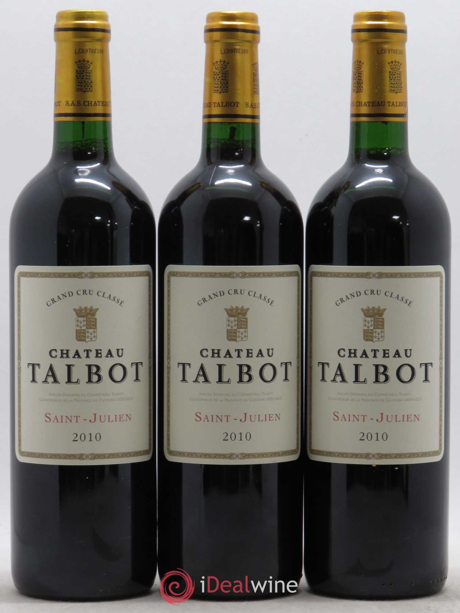 Château Talbot 4ème Grand Cru Classé 2010 - Lot de 6 bouteilles - 2