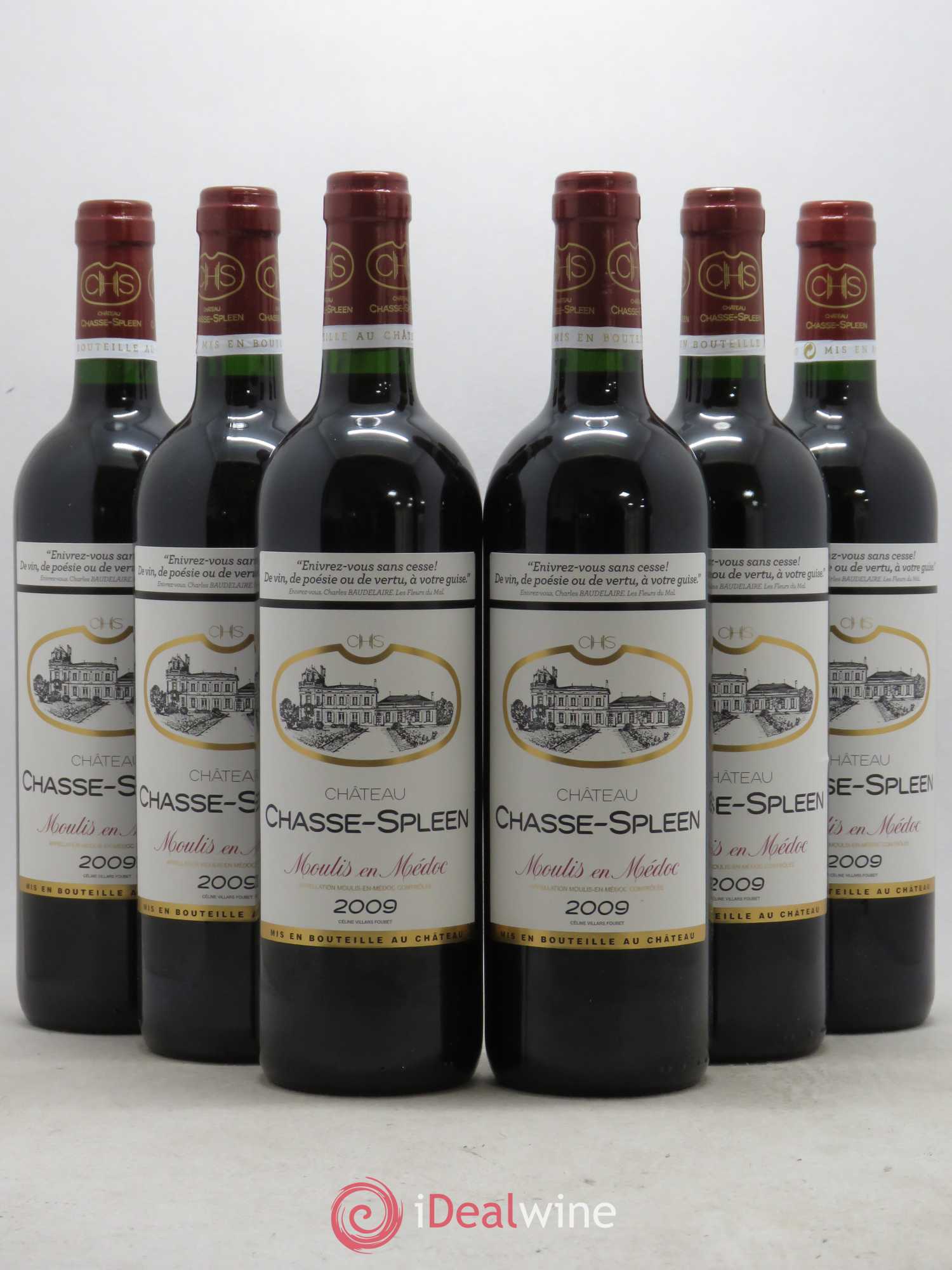 Château Chasse Spleen 2009 - Lot de 6 bouteilles - 0