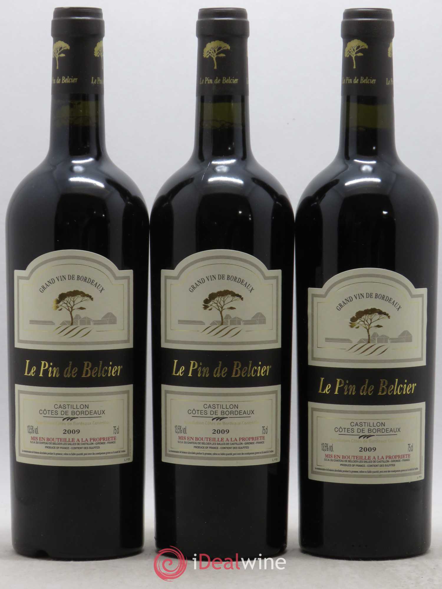 Castillon-Côtes-de-Bordeaux (Côtes-de-Castillon) Le pin de Belcier 2009 - Lot de 12 bouteilles - 2