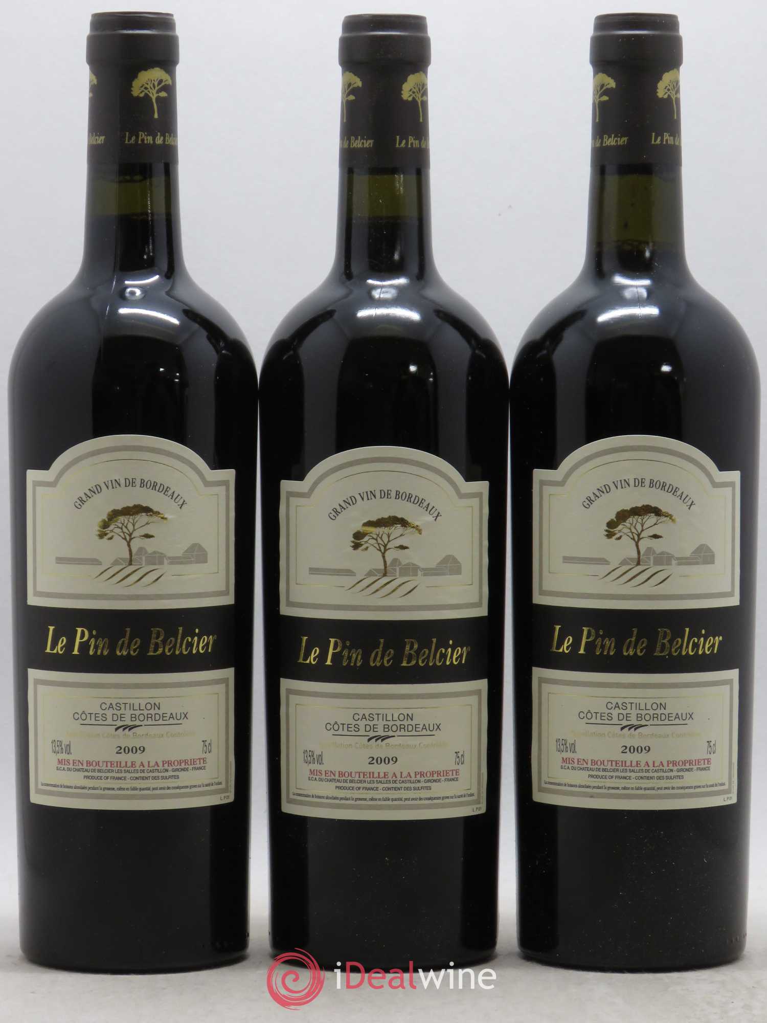 Castillon-Côtes-de-Bordeaux (Côtes-de-Castillon) Le pin de Belcier 2009 - Lot de 12 bouteilles - 4