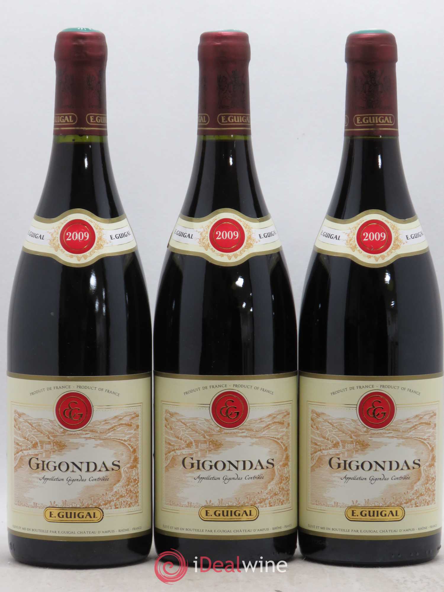 Gigondas Guigal (sans prix de réserve) 2009 - Lot de 3 bouteilles - 0