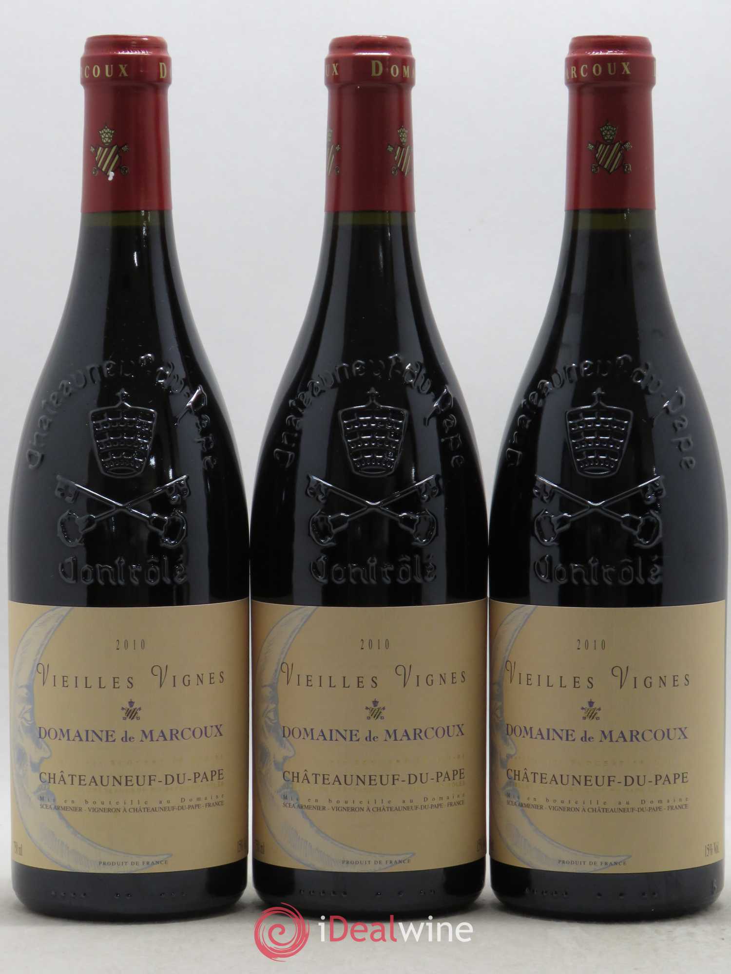 Châteauneuf-du-Pape Vieilles Vignes Marcoux (Domaine de) 2010 - Lot de 3 bouteilles - 0