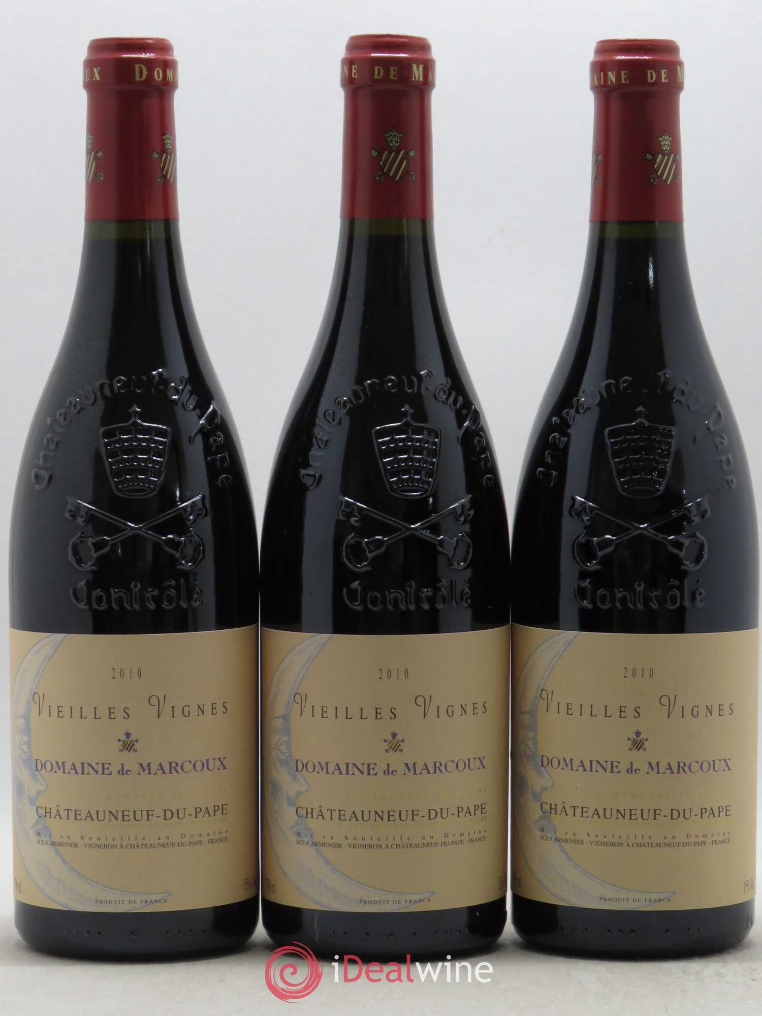 Châteauneuf-du-Pape Vieilles Vignes Marcoux (Domaine de) 2010 - Lot de 3 bouteilles - 0
