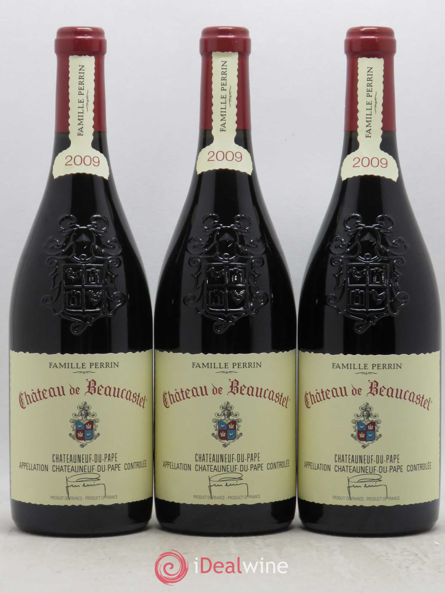 Châteauneuf-du-Pape Château de Beaucastel Famille Perrin 2009 - Lot de 3 bouteilles - 0