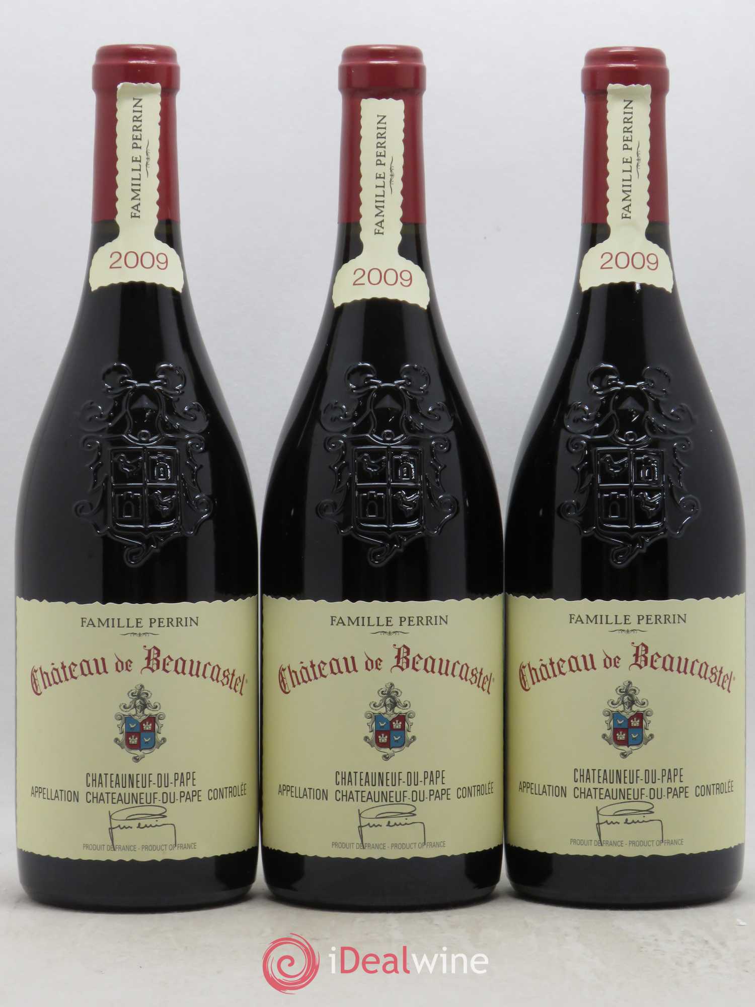 Châteauneuf-du-Pape Château de Beaucastel Famille Perrin 2009 - Lot de 3 bouteilles - 0