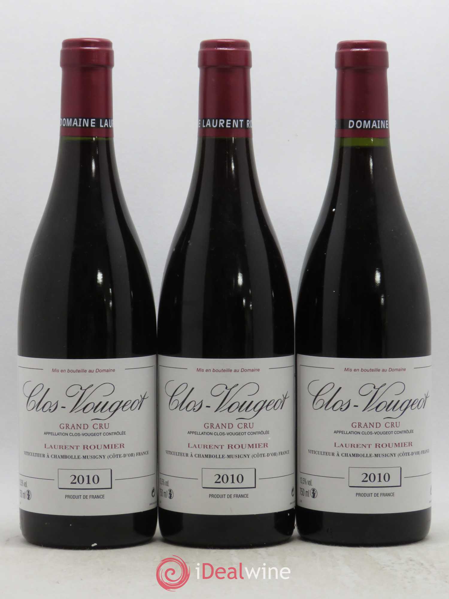 Clos de Vougeot Grand Cru Laurent Roumier 2010 - Lot de 3 bouteilles - 0