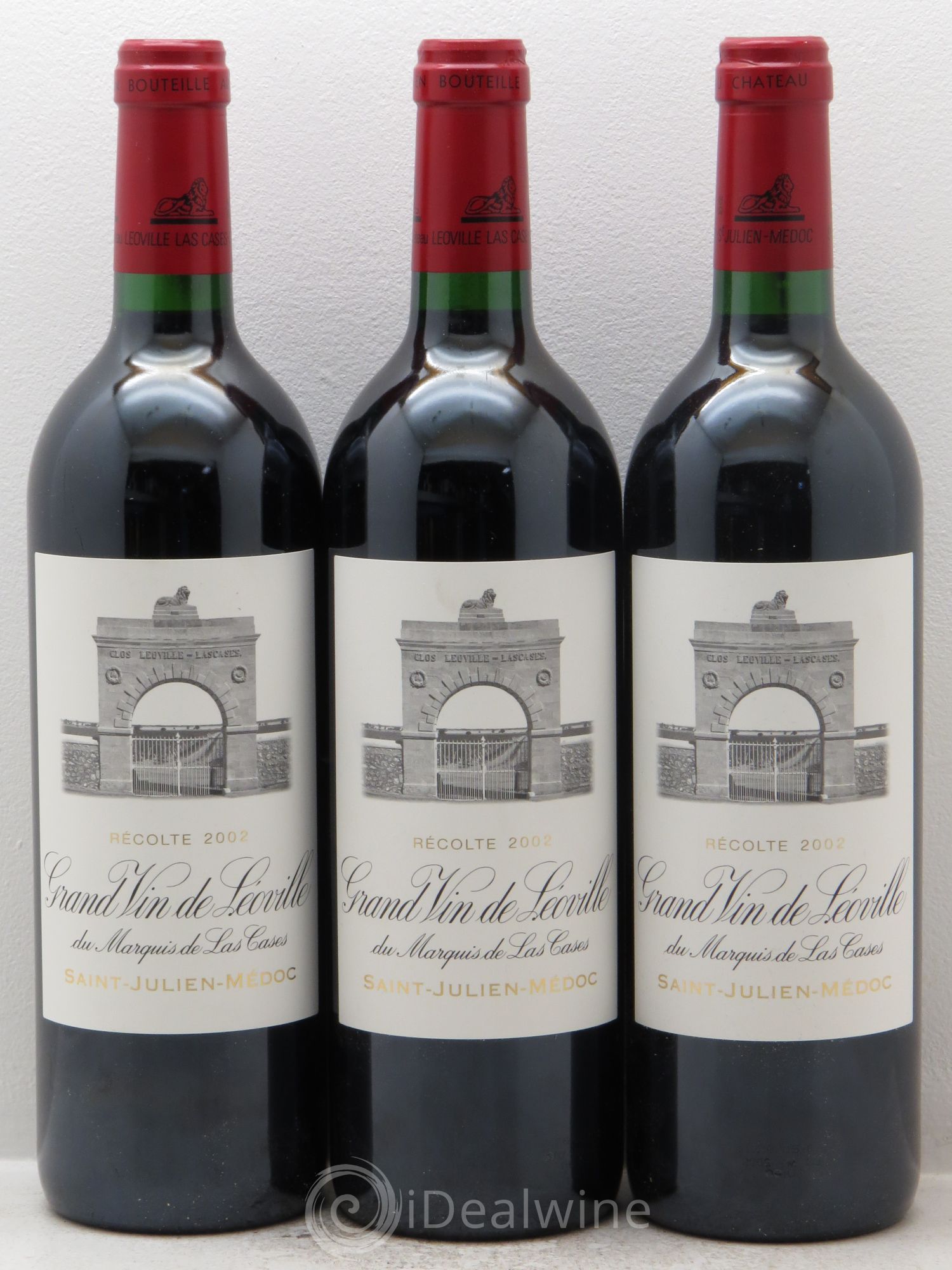 Château Léoville Las Cases 2ème Grand Cru Classé 2002 - Lot de 3 bouteilles - 0