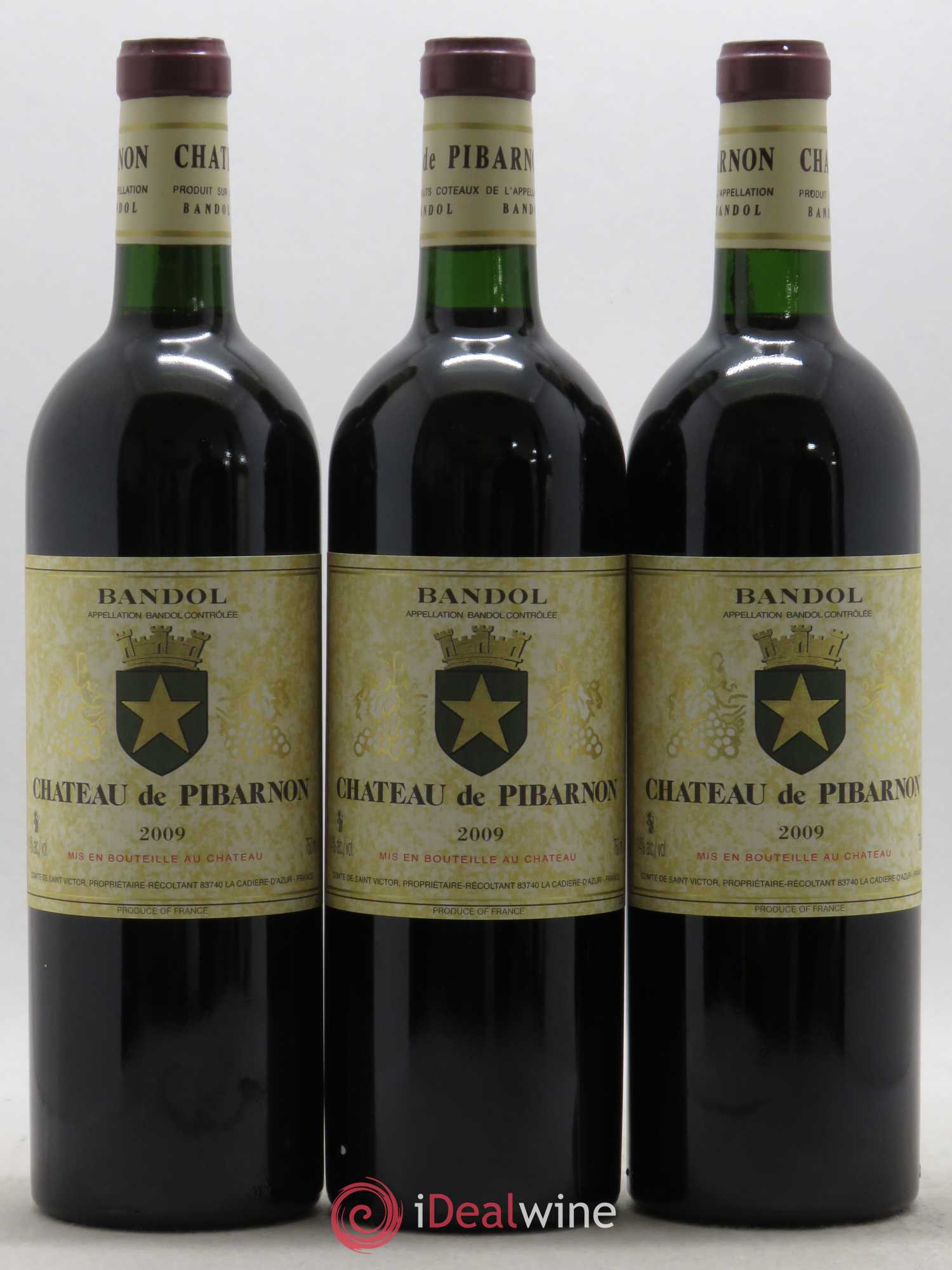 Bandol Château de Pibarnon Comte de Saint-Victor 2009 - Lot de 3 bouteilles - 0