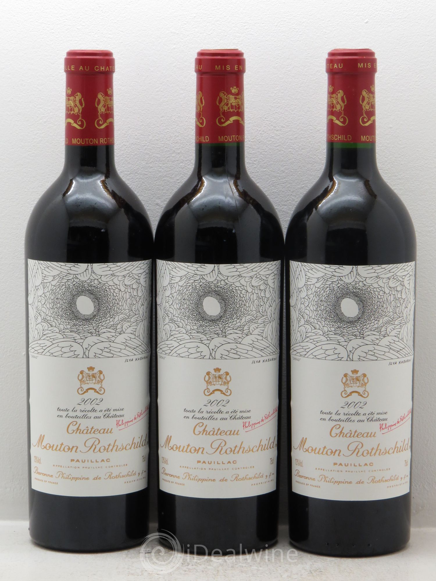 Château Mouton Rothschild 1er Grand Cru Classé 2002 - Lot de 12 bouteilles - 1