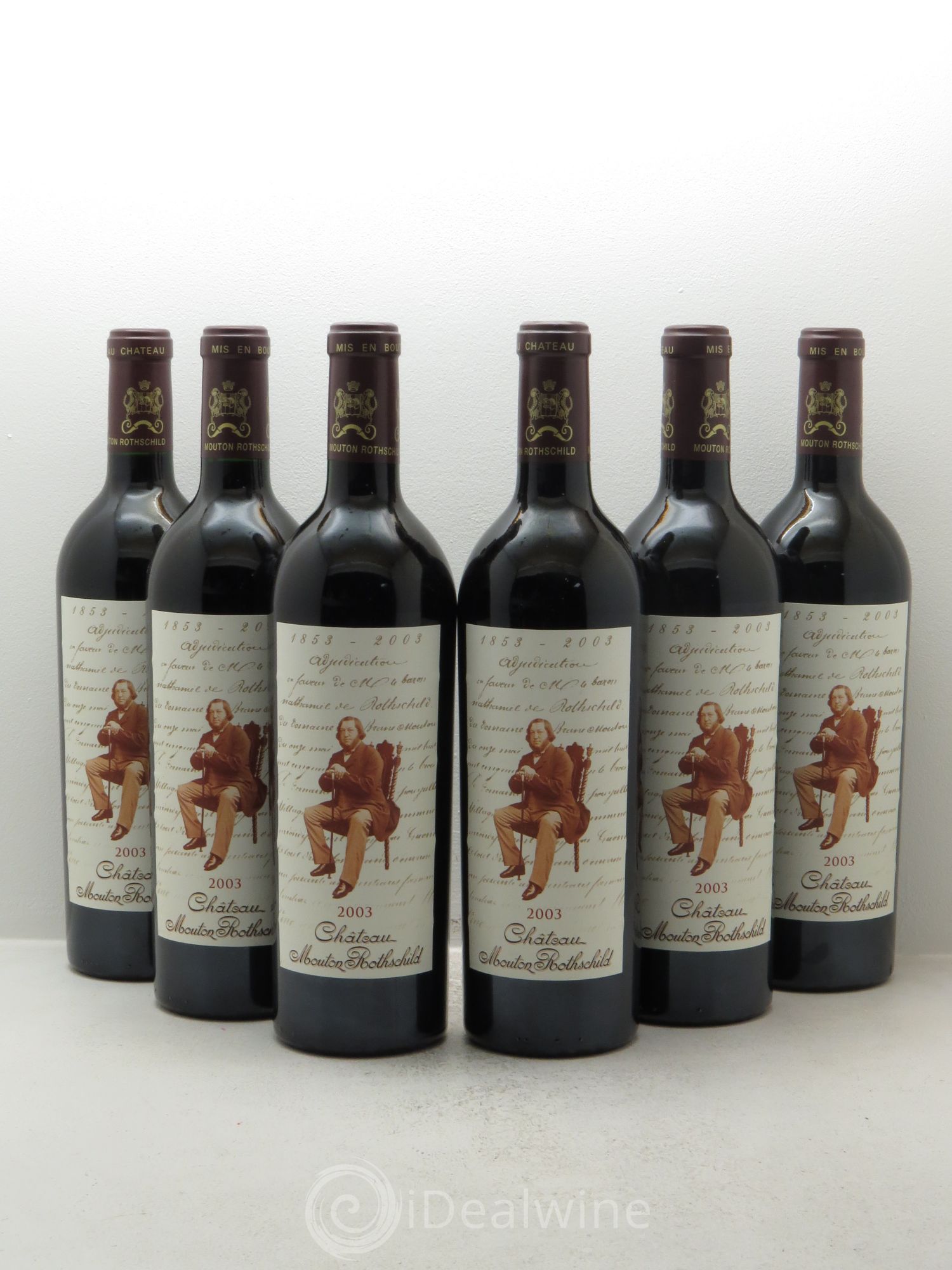 Château Mouton Rothschild 1er Grand Cru Classé 2003 - Lot de 6 bouteilles - 0