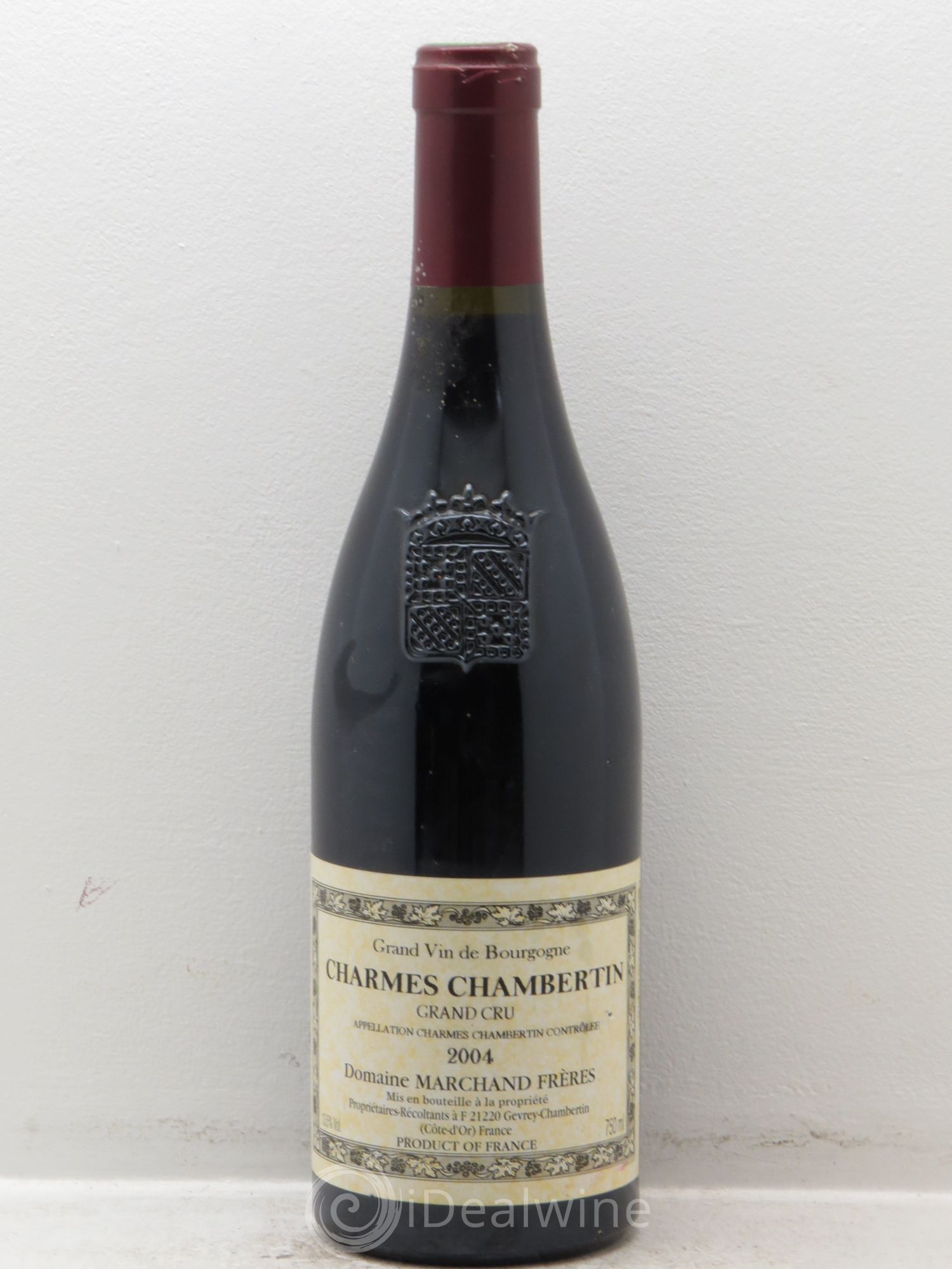 Charmes-Chambertin Grand Cru Domaine Marchand 2004 - Lot de 1 bouteille - 0