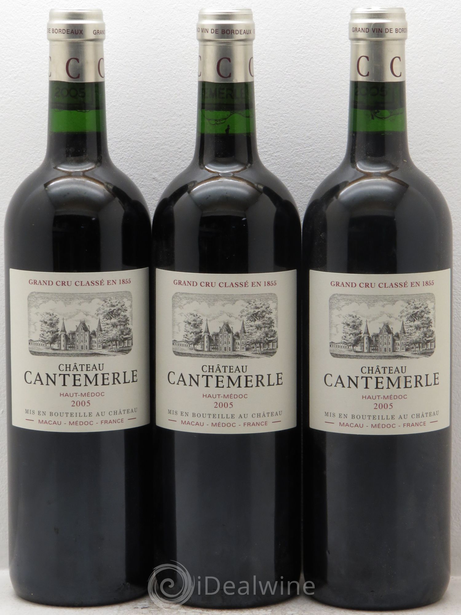 Château Cantemerle 5ème Grand Cru Classé 2005 - Lot de 3 bouteilles - 0