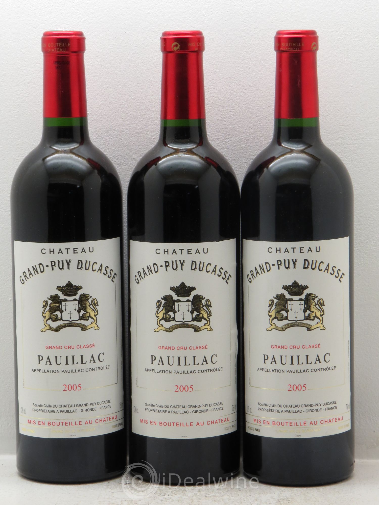 Château Grand Puy Ducasse 5ème Grand Cru Classé 2005 - Lot de 3 bouteilles - 0