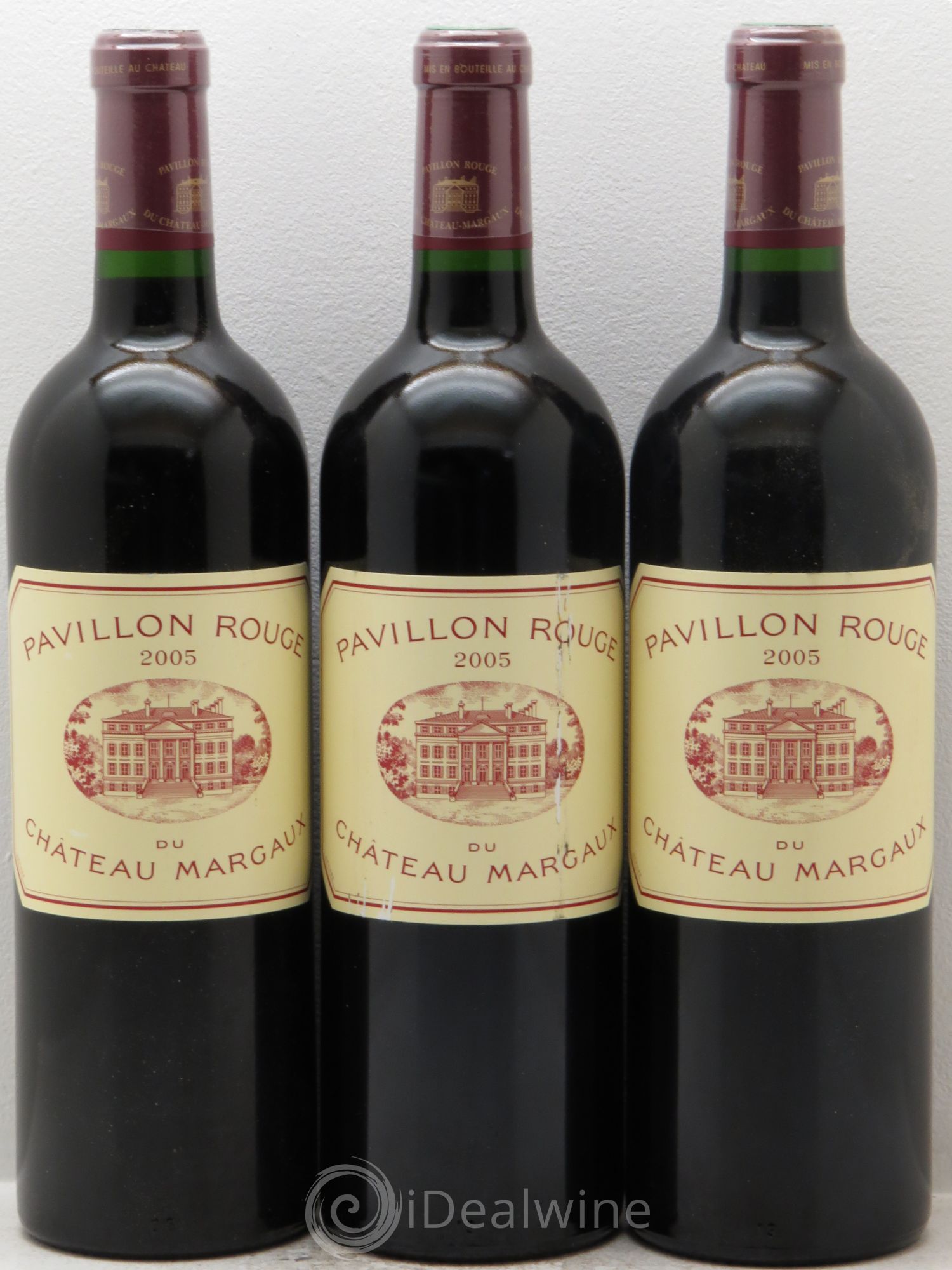 Pavillon Rouge du Château Margaux Second Vin 2005 - Lot de 3 bouteilles - 0