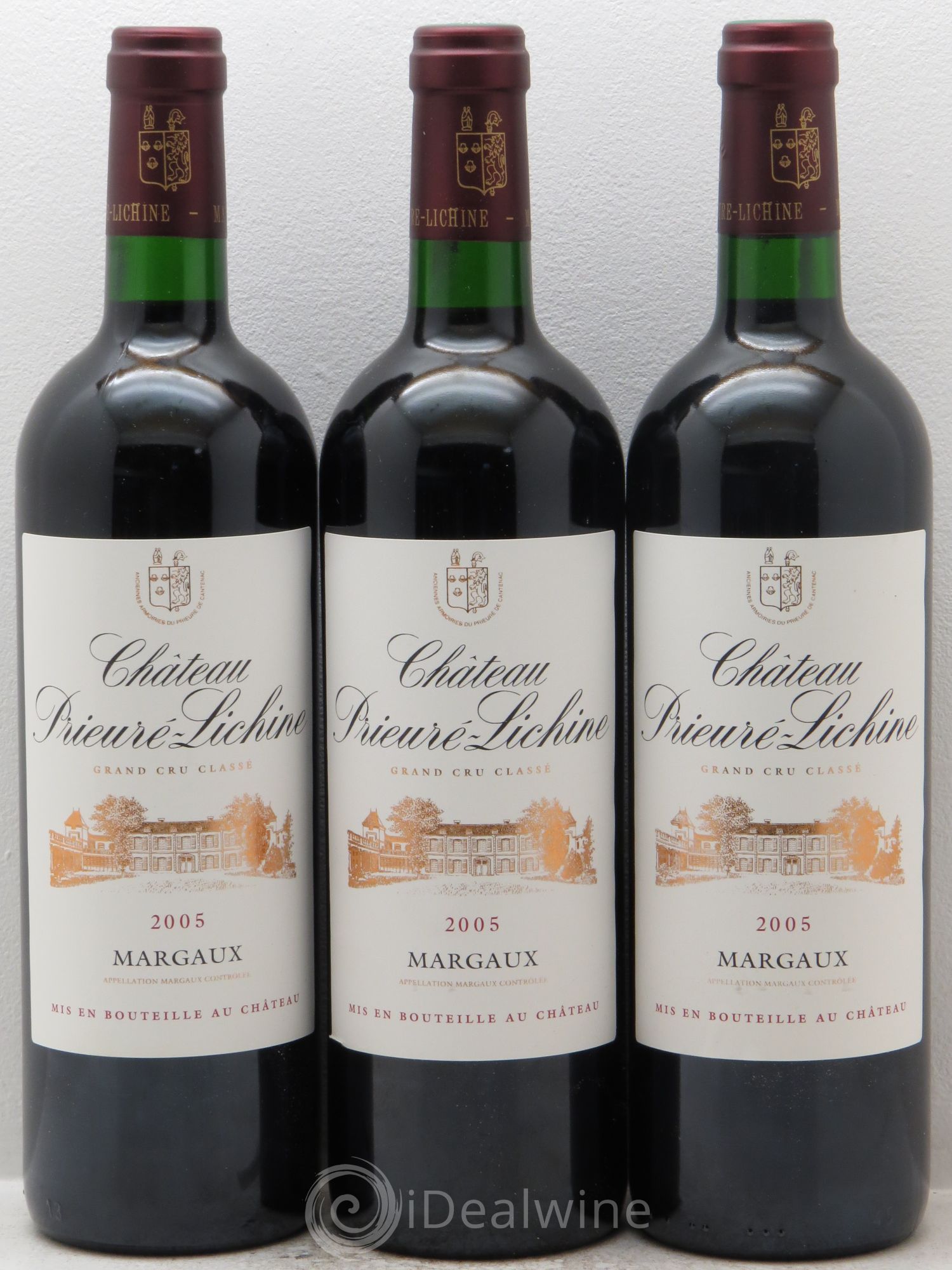 Château Prieuré Lichine 4ème Grand Cru Classé 2005 - Lot de 3 bouteilles - 0