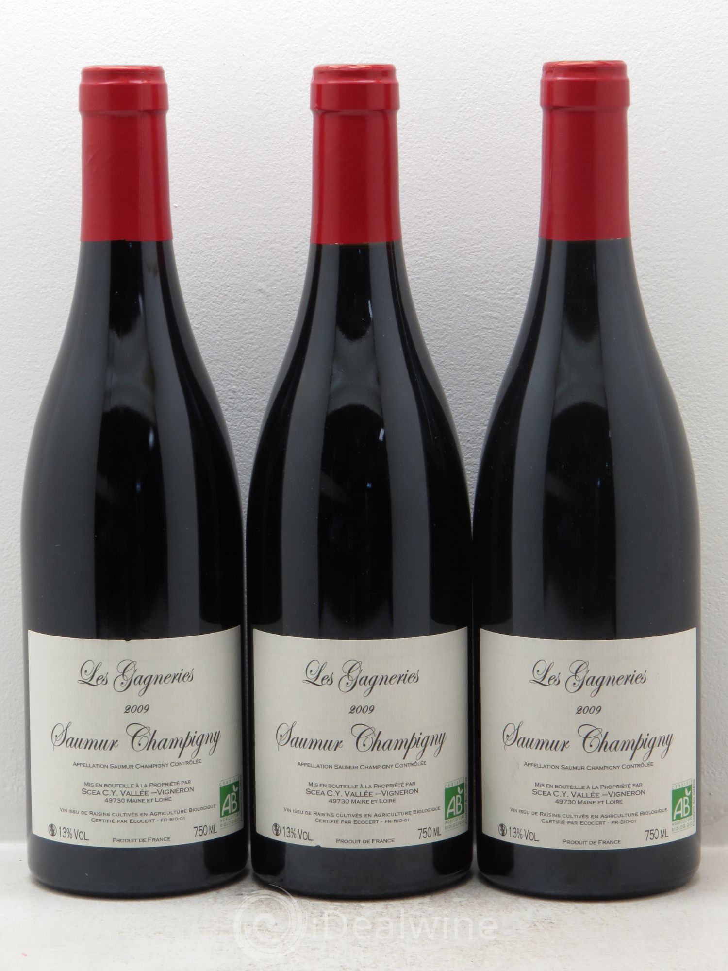 Saumur-Champigny Les Gagneries C.Y Vallée 2009 - Posten von 3 Flaschen - 0