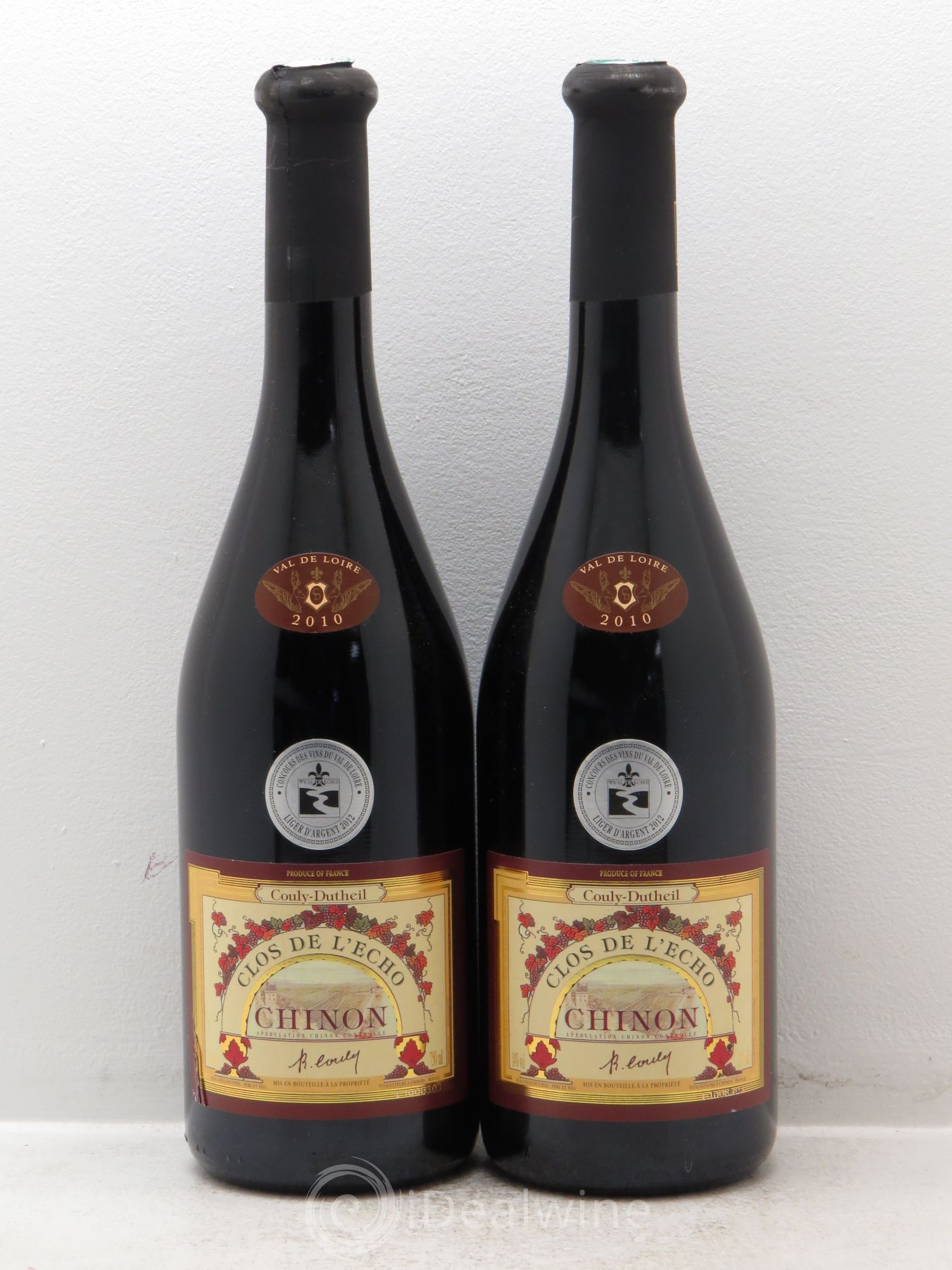 Chinon Clos de l'Echo Couly-Dutheil 2010 - Lot de 2 bouteilles - 0
