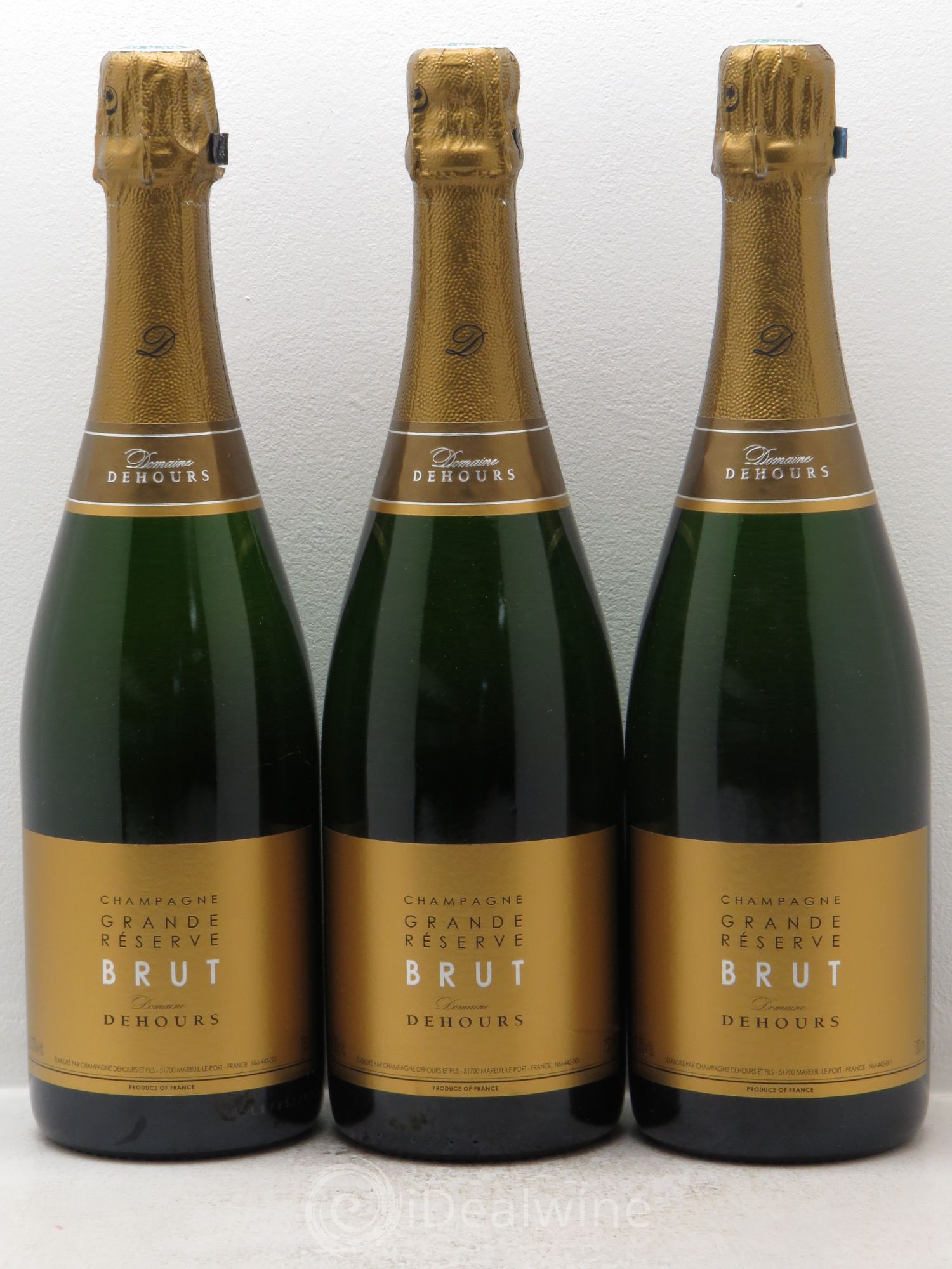 Champagne Grande réserve Dehours - Posten von 3 Flaschen - 0
