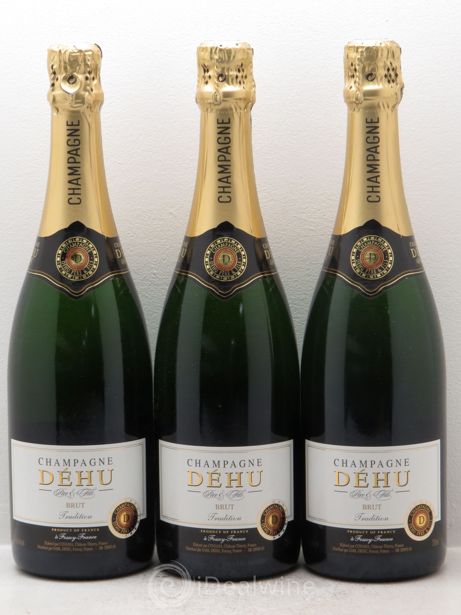 Champagne Dehu Brut Tradition - Posten von 3 Flaschen - 0