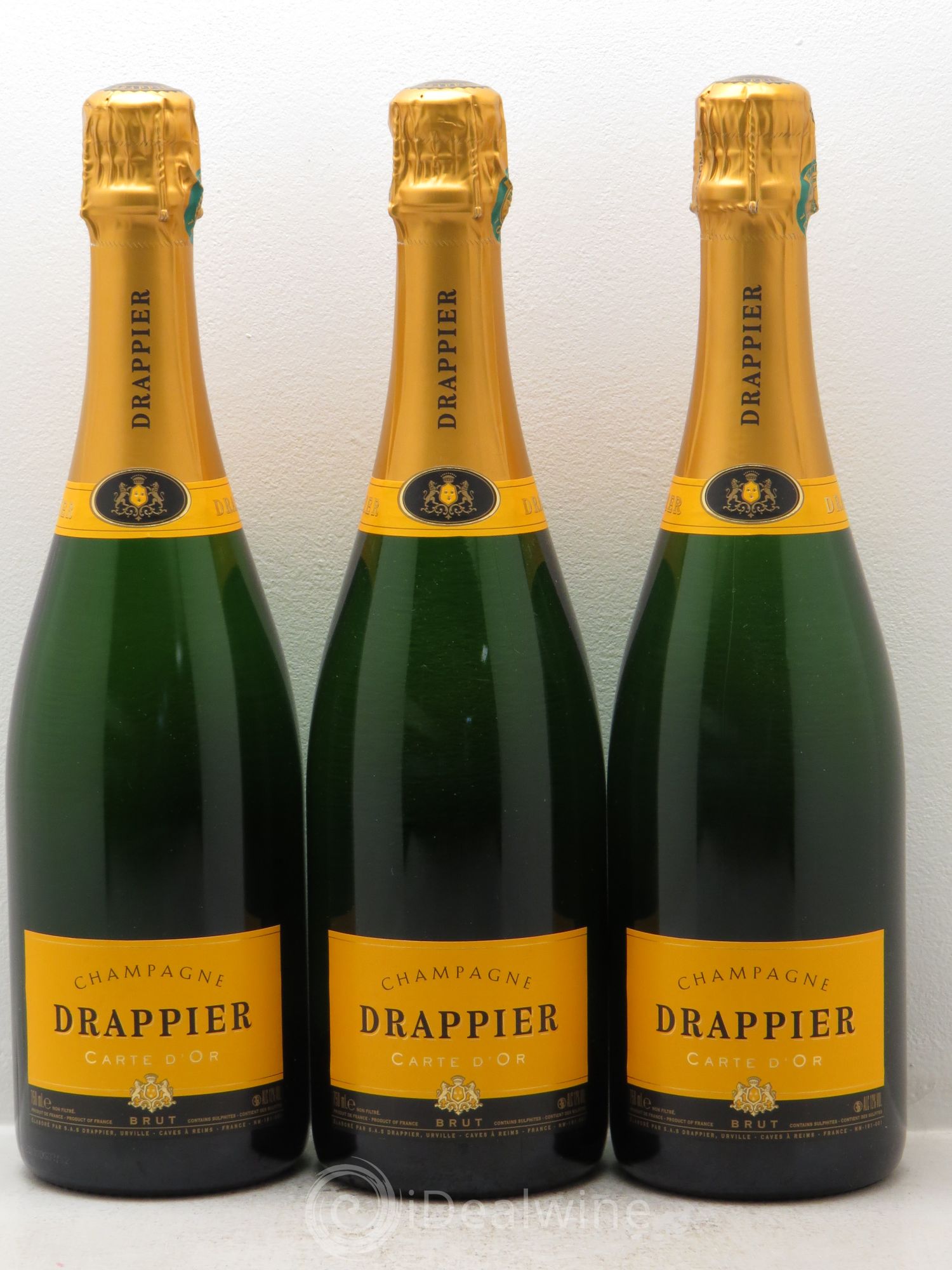 Carte d'Or Brut Drappier (sans prix de réserve) - Lot de 3 bouteilles - 0