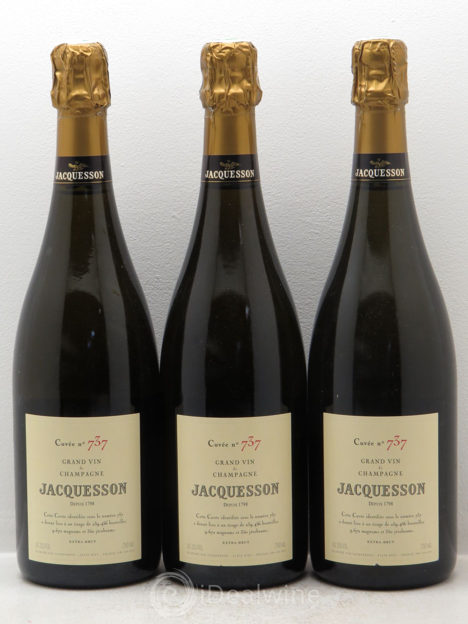 Cuvée 737 Jacquesson - Lot de 3 bouteilles - 0
