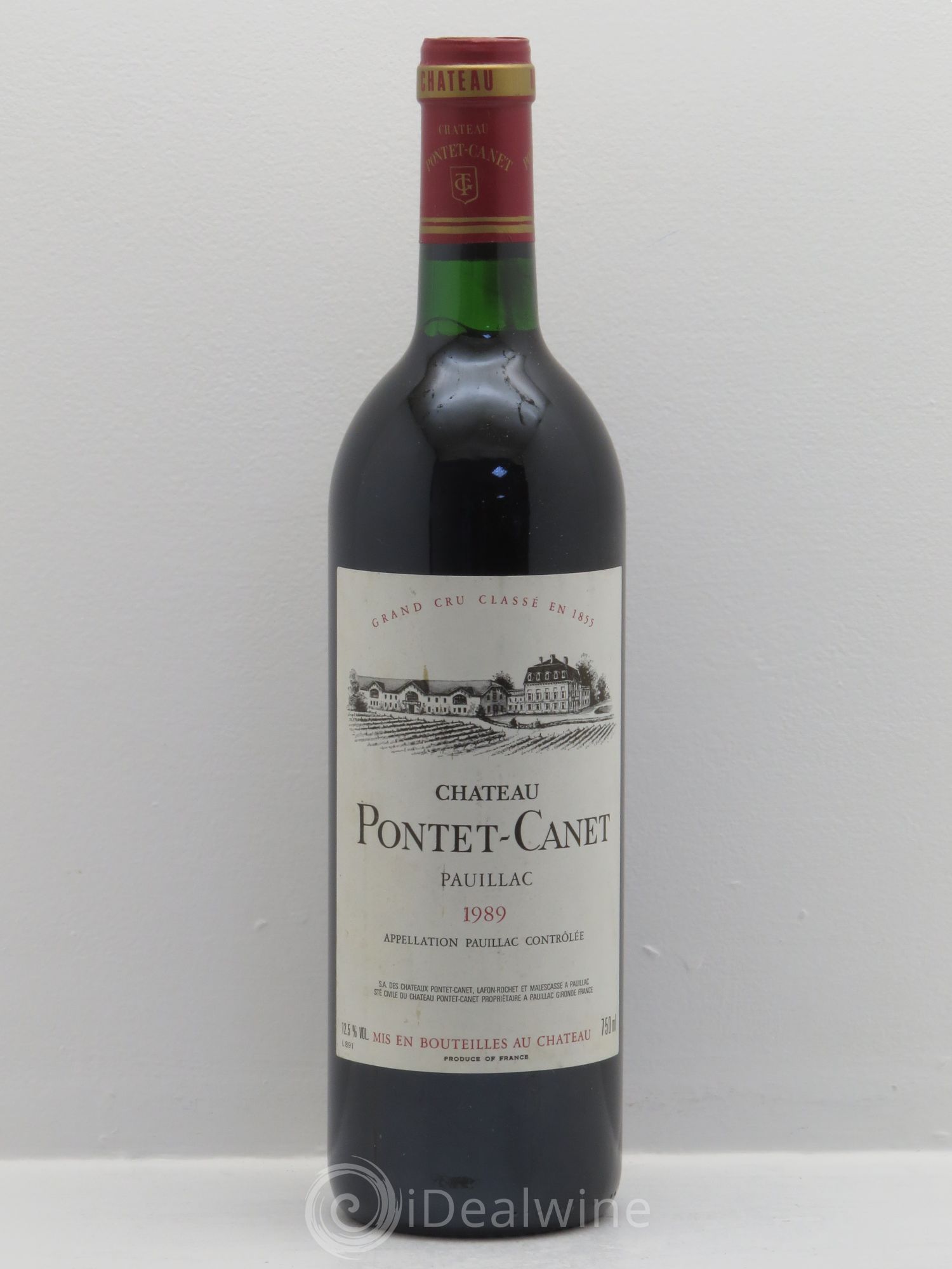 Château Pontet Canet 5ème Grand Cru Classé 1989 - Lot de 1 bouteille - 0