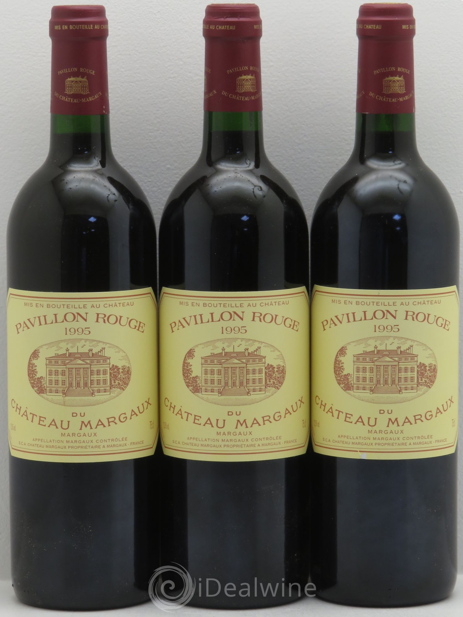 Pavillon Rouge du Château Margaux Second Vin 1995 - Lot de 3 bouteilles - 0