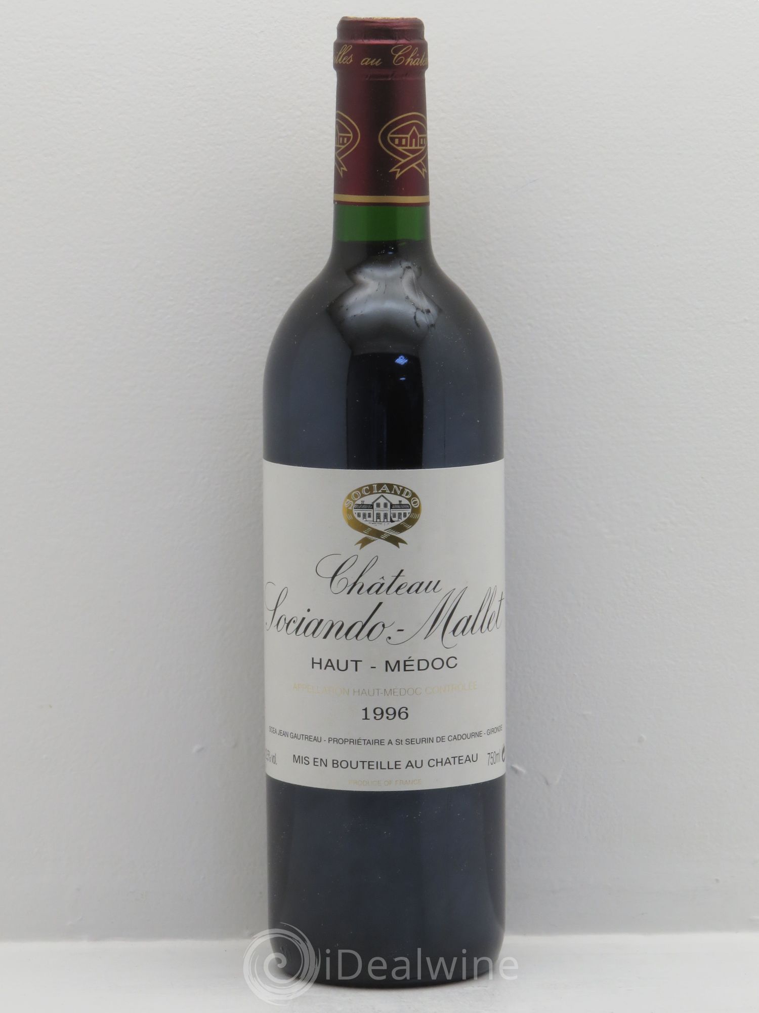 Château Sociando Mallet 1996 - Lot de 6 bouteilles - 0