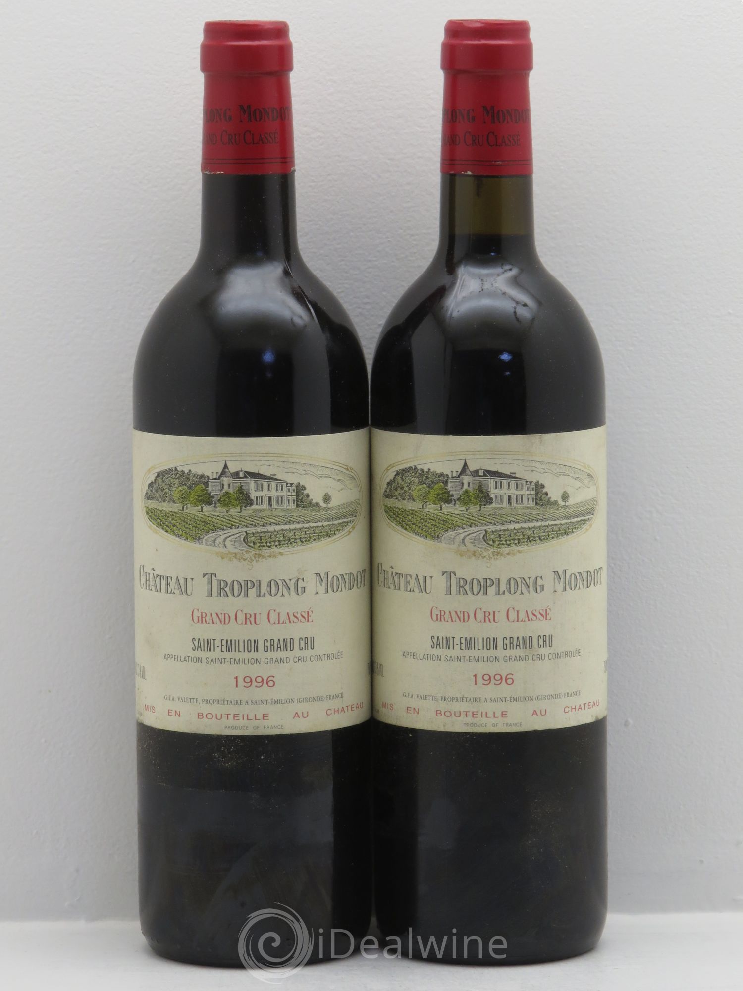 Château Troplong Mondot 1er Grand Cru Classé B 1996 - Lot de 2 bouteilles - 0