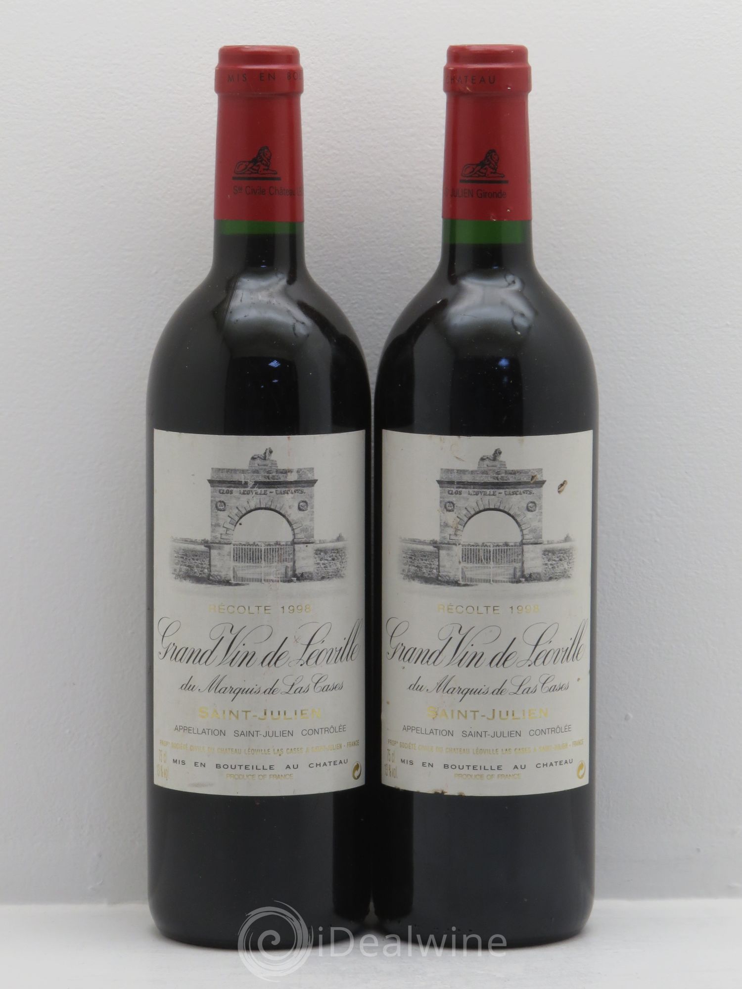 Château Léoville Las Cases 2ème Grand Cru Classé 1998 - Lot de 2 bouteilles - 0
