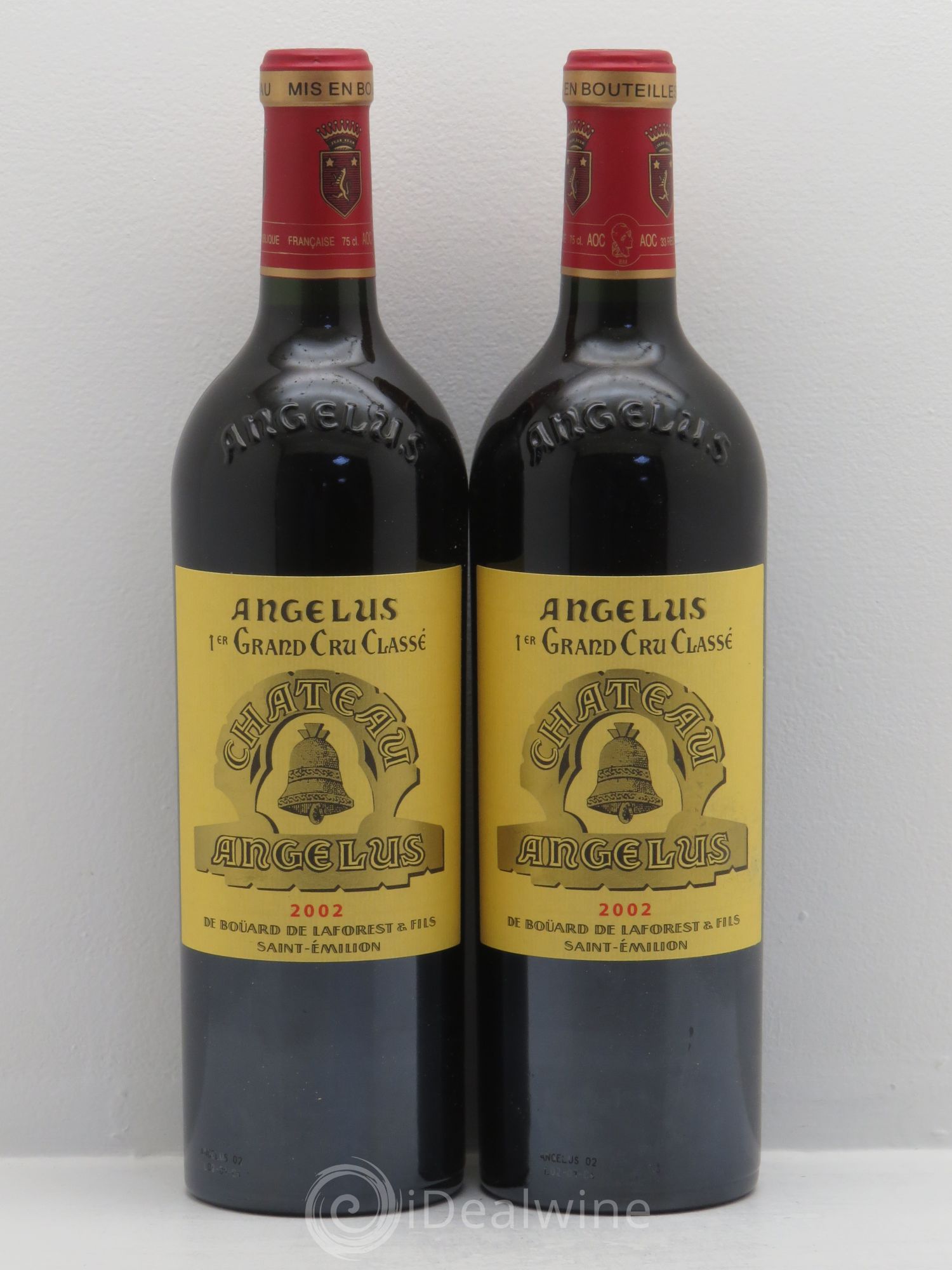 Château Angélus 1er Grand Cru Classé A 2002 - Lot de 2 bouteilles - 0