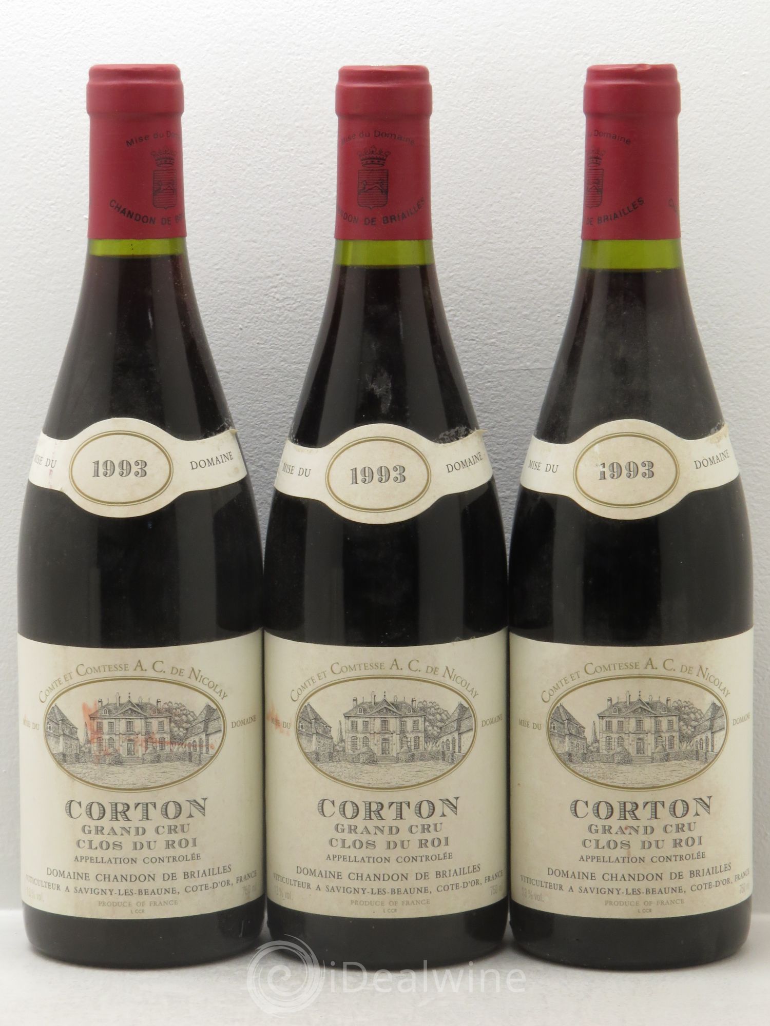Corton Grand Cru 1993 - Lot de 3 bouteilles - 0