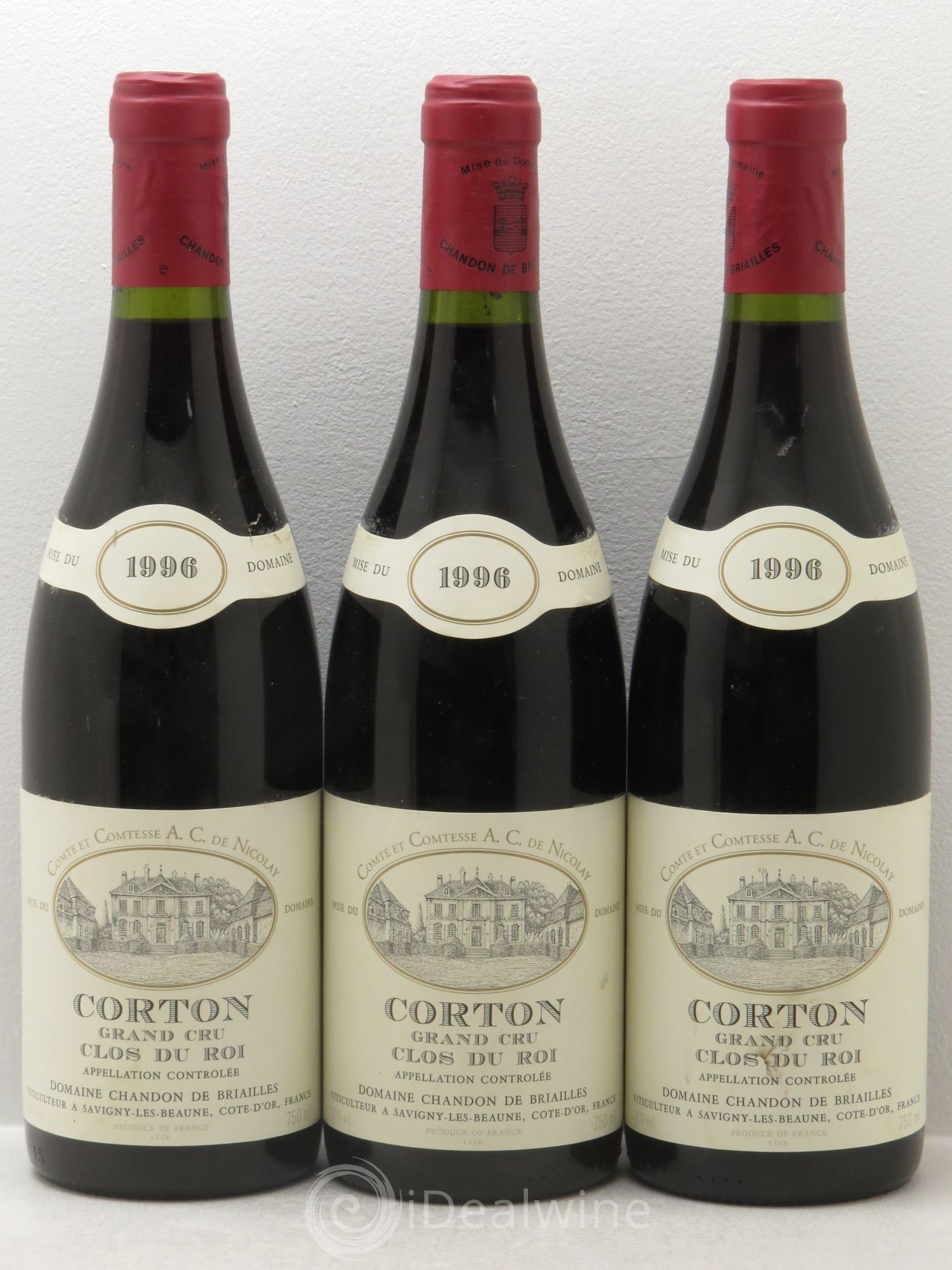Corton Grand Cru 1996 - Lot de 3 bouteilles - 0