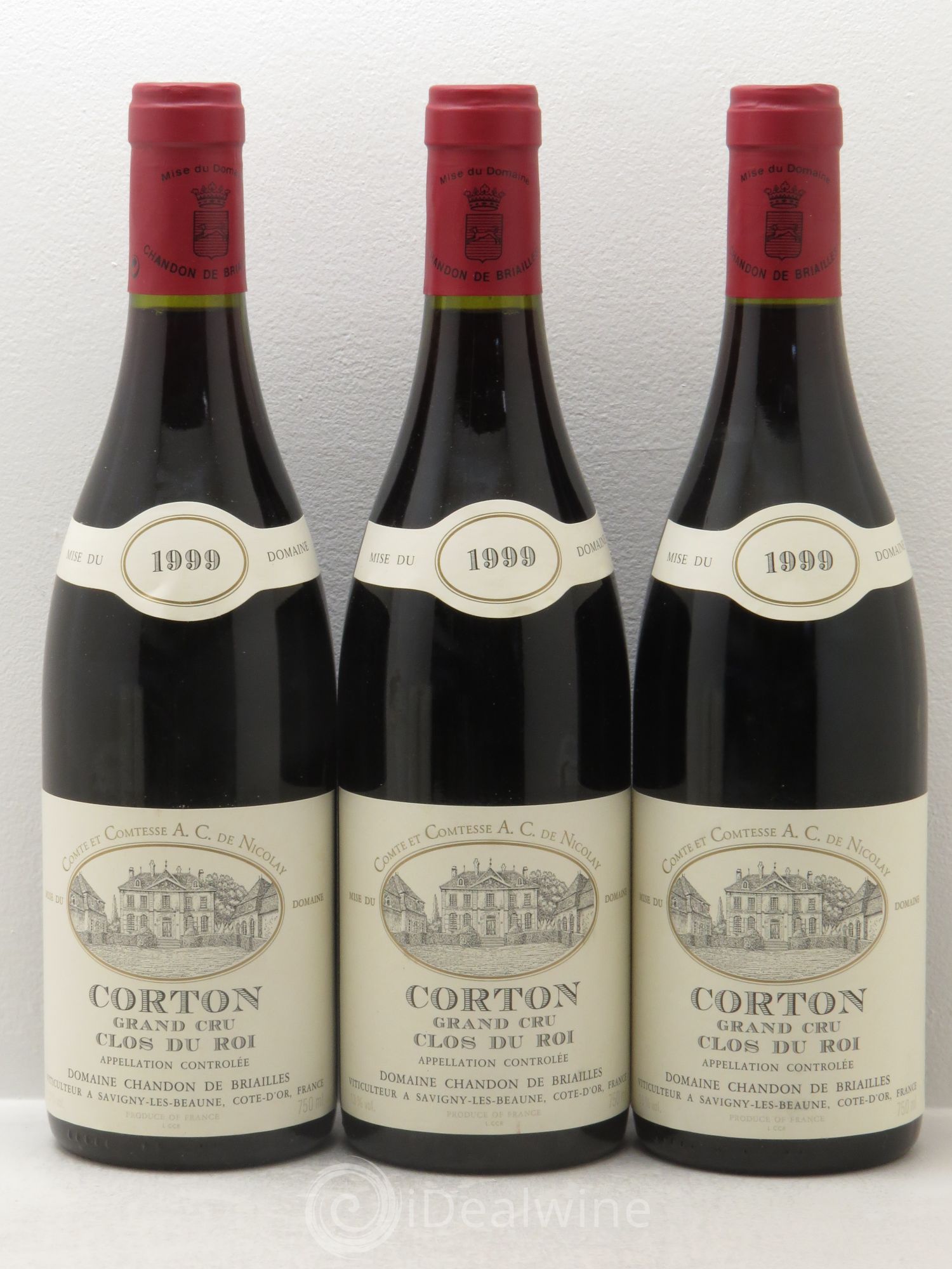Corton Grand Cru 1999 - Lot de 3 bouteilles - 0
