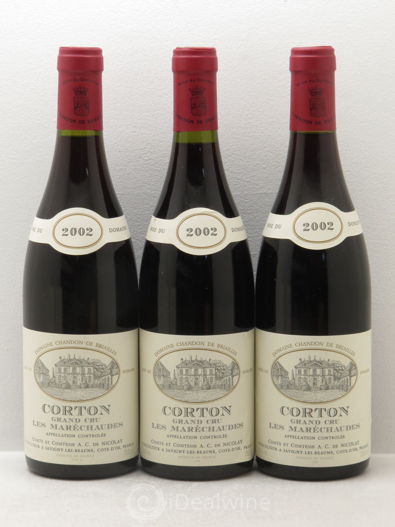 Corton Grand Cru 2002 - Lot de 3 bouteilles - 0