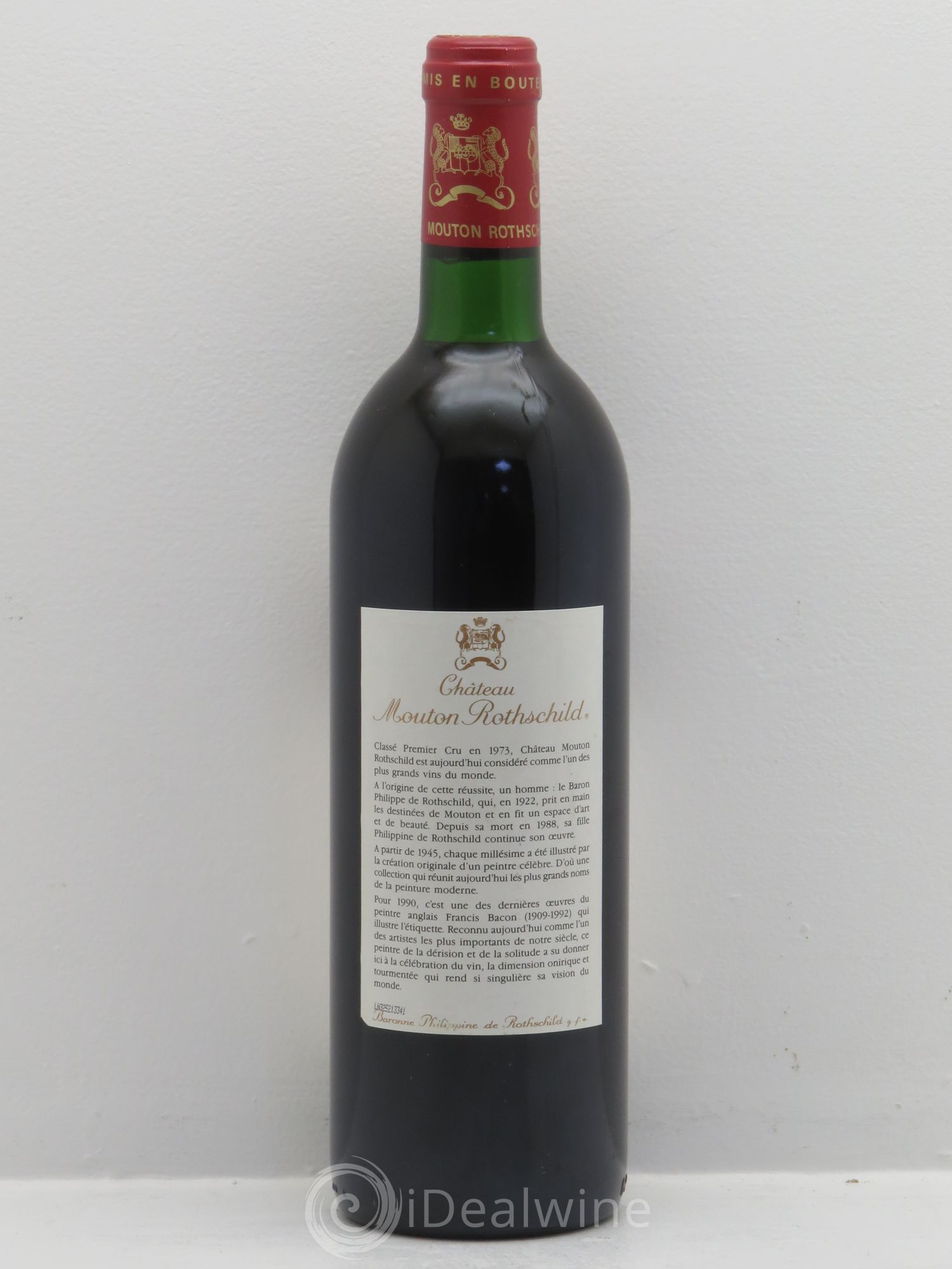 Château Mouton Rothschild 1er Grand Cru Classé 1990 - Lot de 1 bouteille - 1