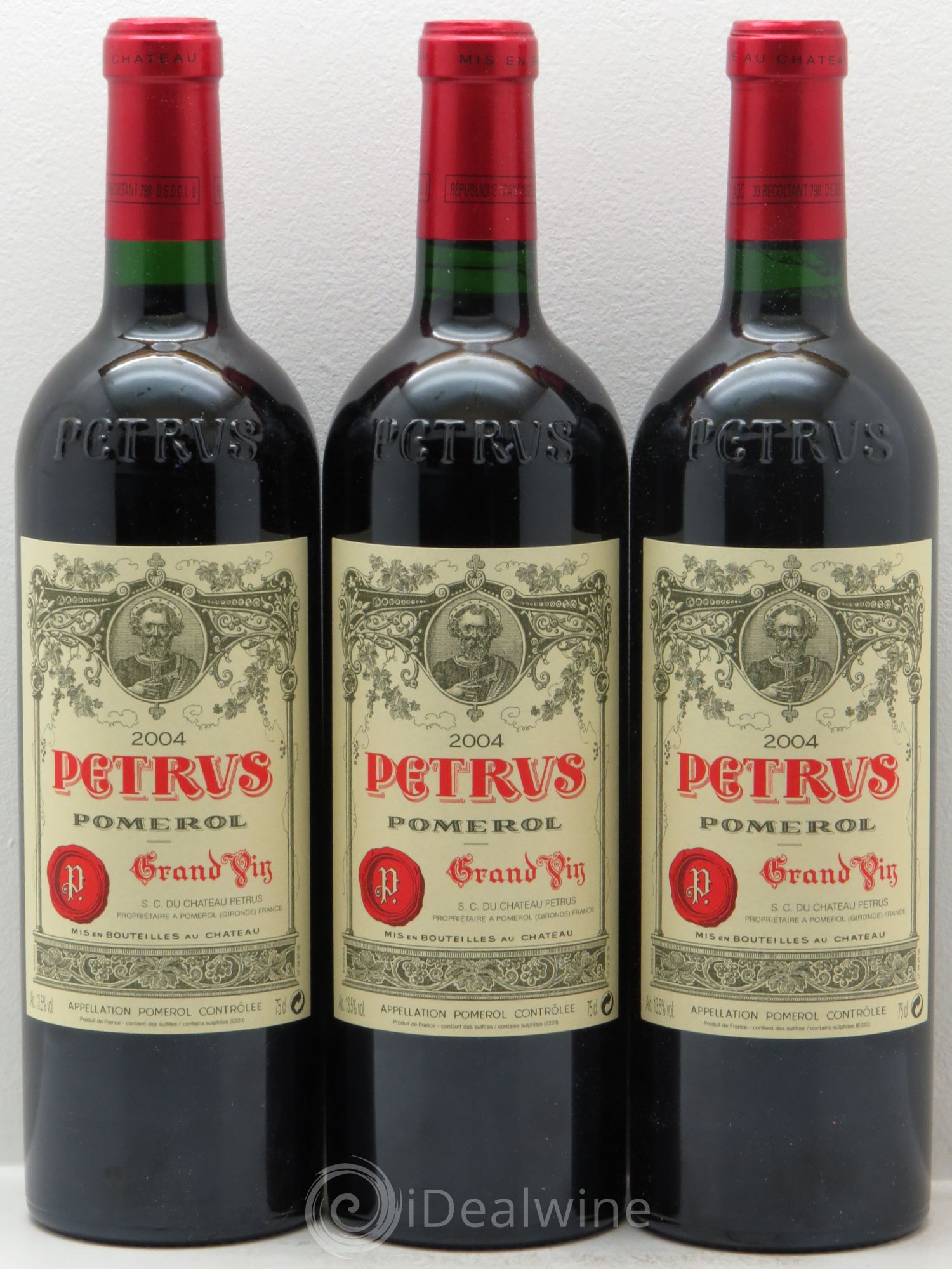 Petrus 2004 - Lot de 3 bouteilles - 0