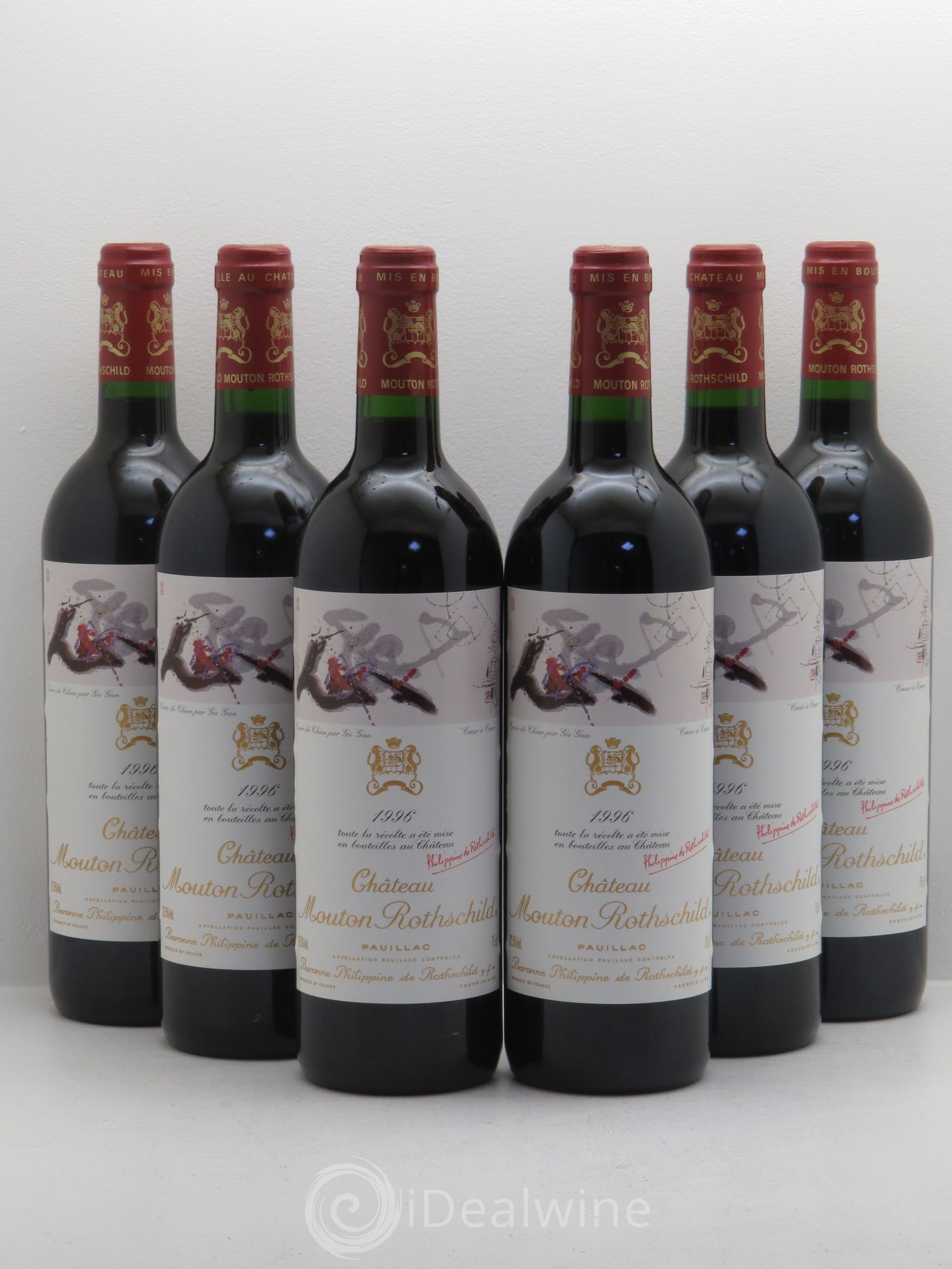 Château Mouton Rothschild 1er Grand Cru Classé 1996 - Lot de 6 bouteilles - 0