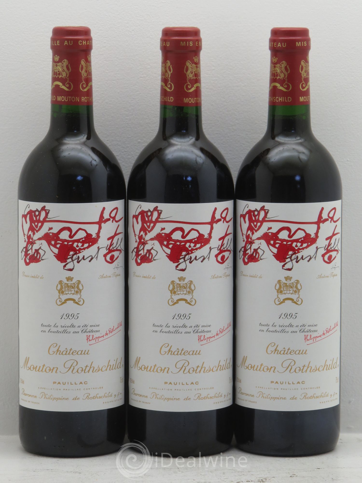 Château Mouton Rothschild 1er Grand Cru Classé 1995 - Lot de 6 bouteilles - 1
