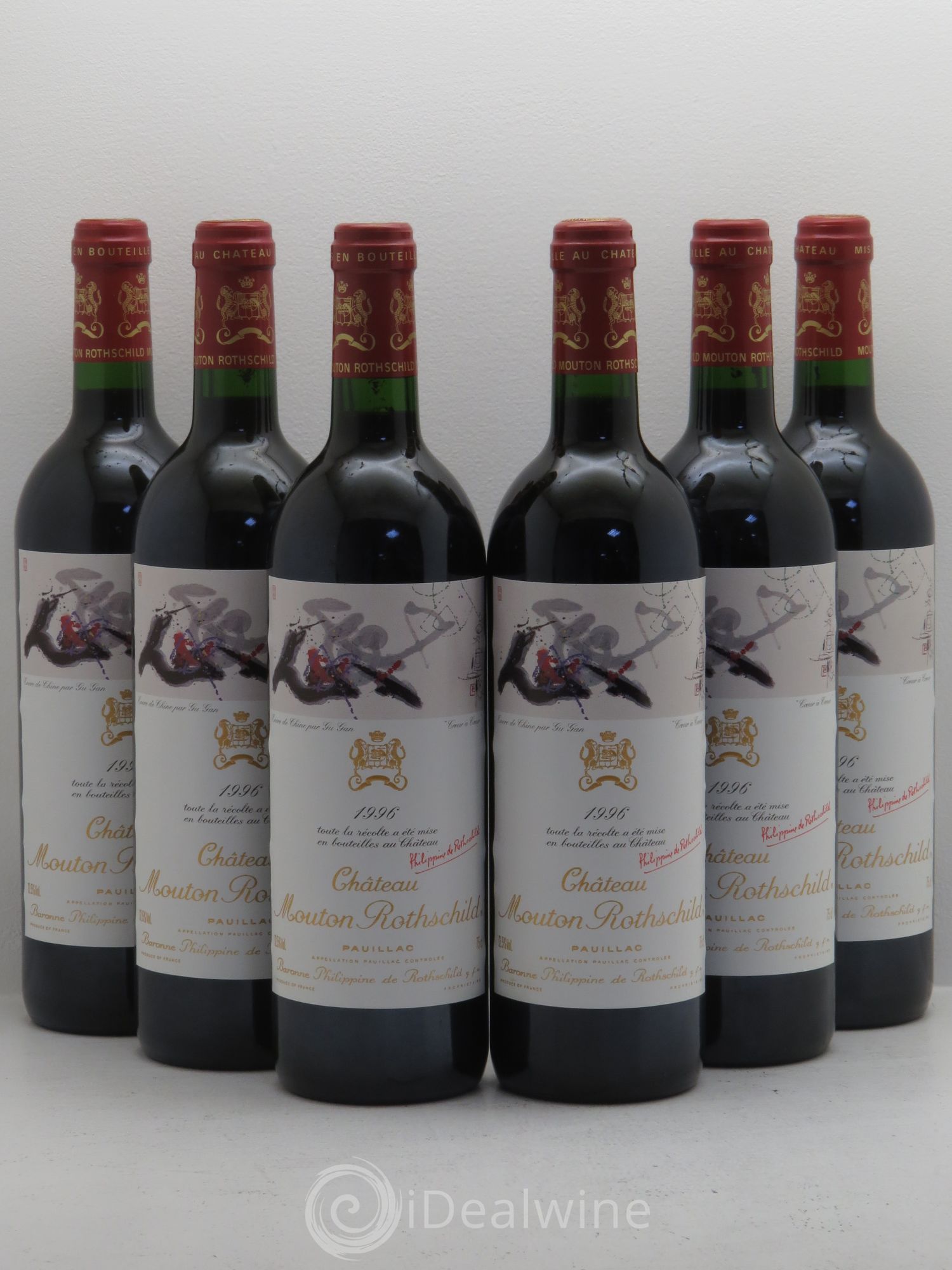 Château Mouton Rothschild 1er Grand Cru Classé 1996 - Lot de 6 bouteilles - 0