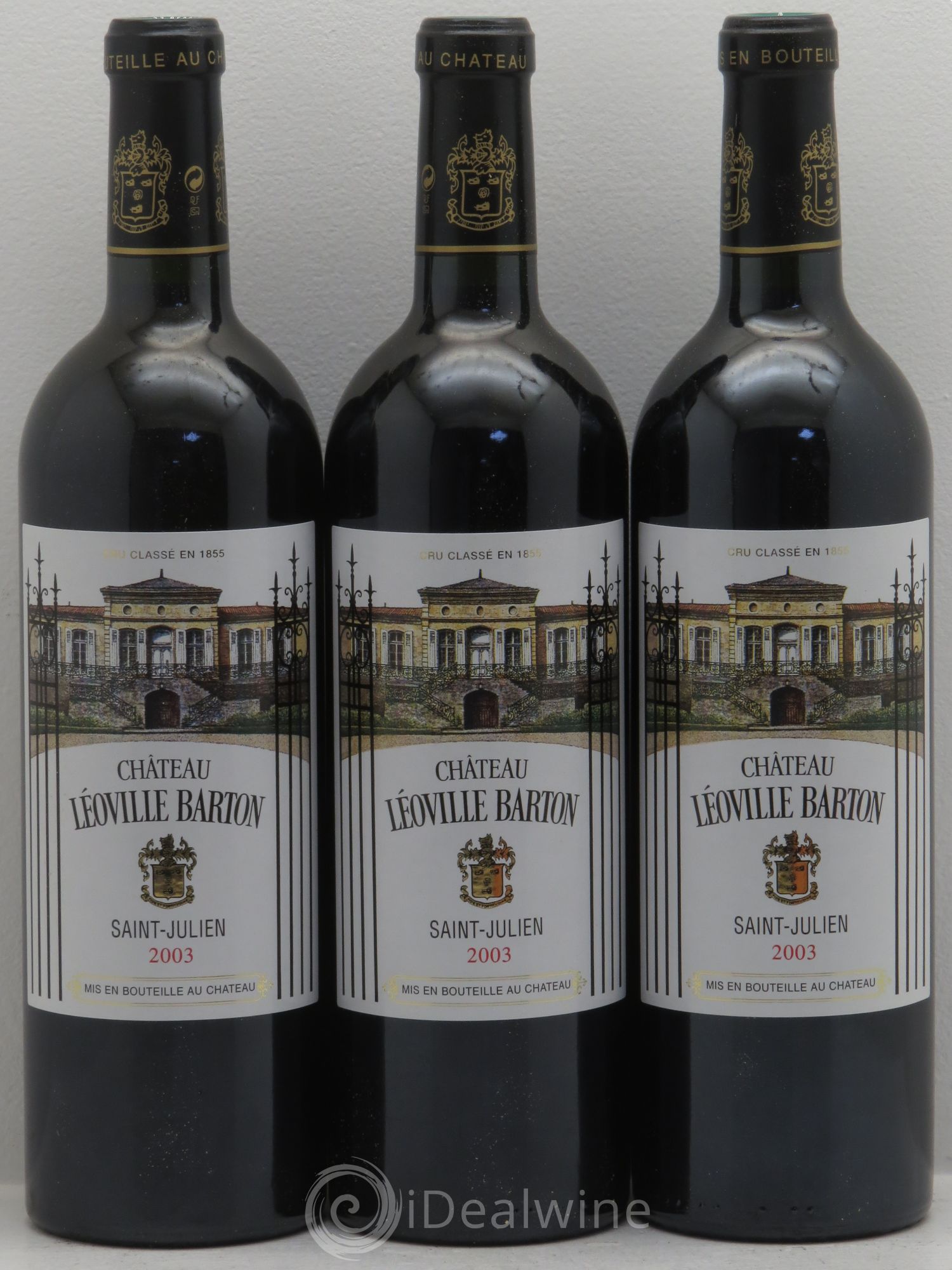 Château Léoville Barton 2ème Grand Cru Classé 2003 - Lot de 3 bouteilles - 0
